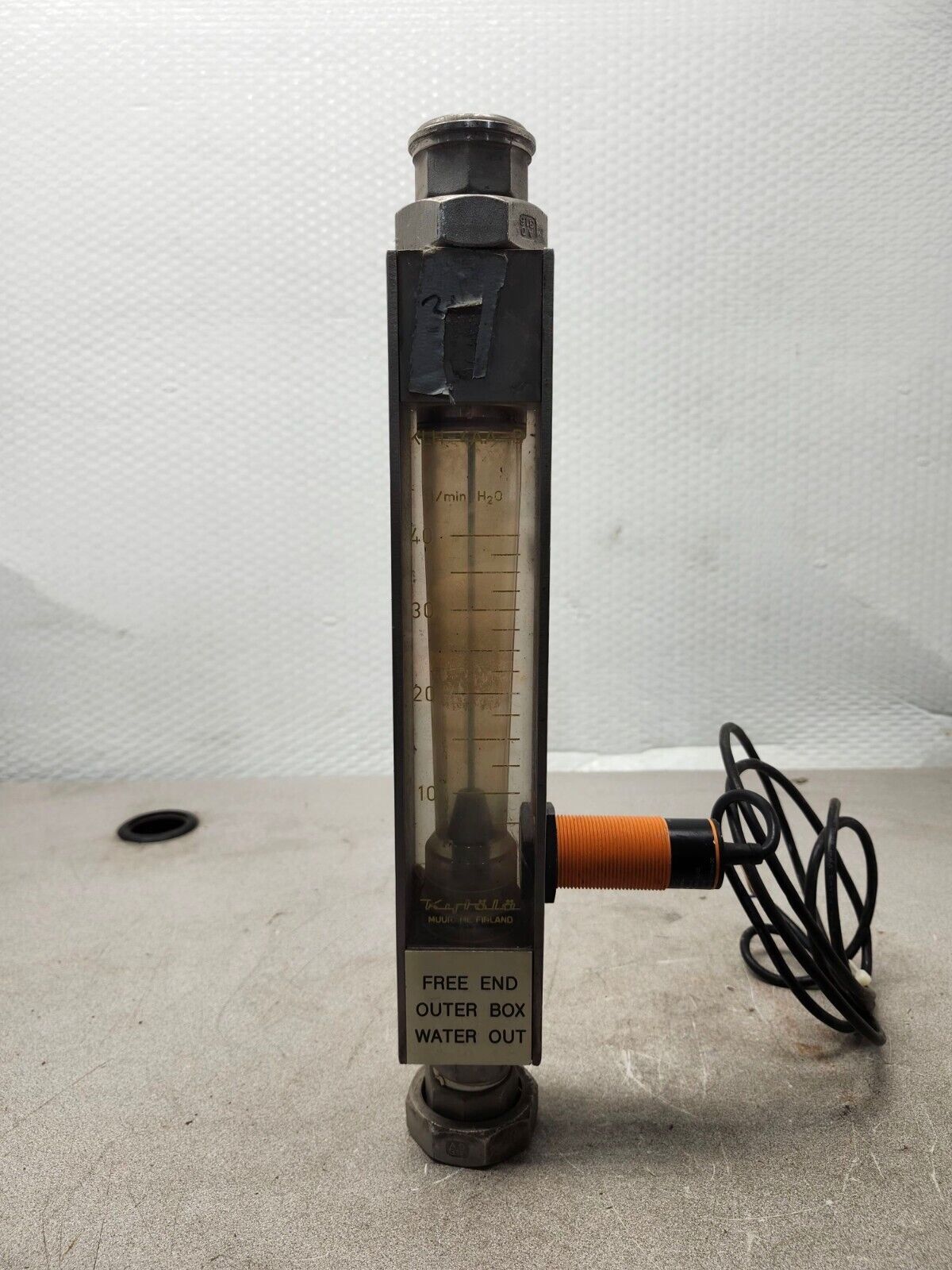 USED Kytola Esko FlowMeter H40 KLH-4AA-D WITH Capacitive Proximity Switch Sensor