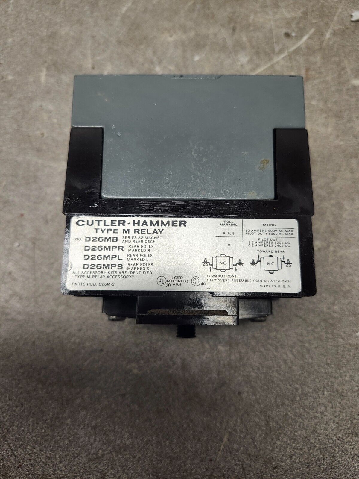 NEW IN BOX CUTLER HAMMER TYPE M RELAY D26MRD30A1