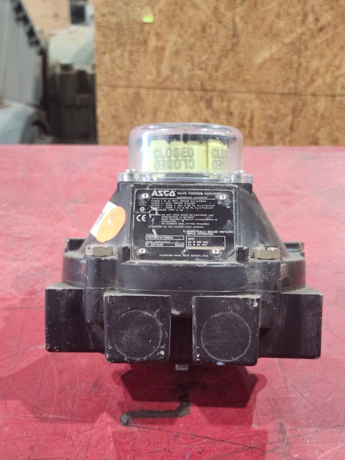 USED ASCO VALVE POSITION INDICATOR VR7B2YAT2NGA