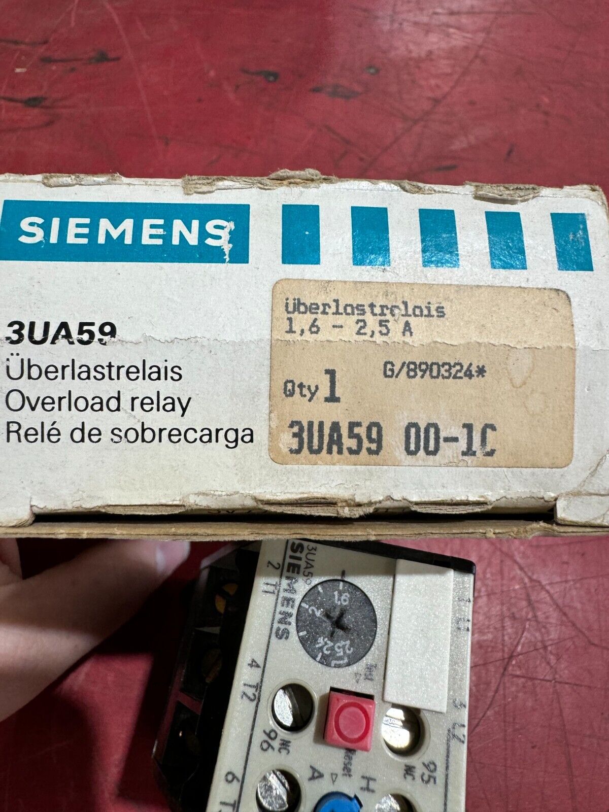 NEW IN BOX SIEMENS OVERLOAD RELAY 3UA59 00-1C