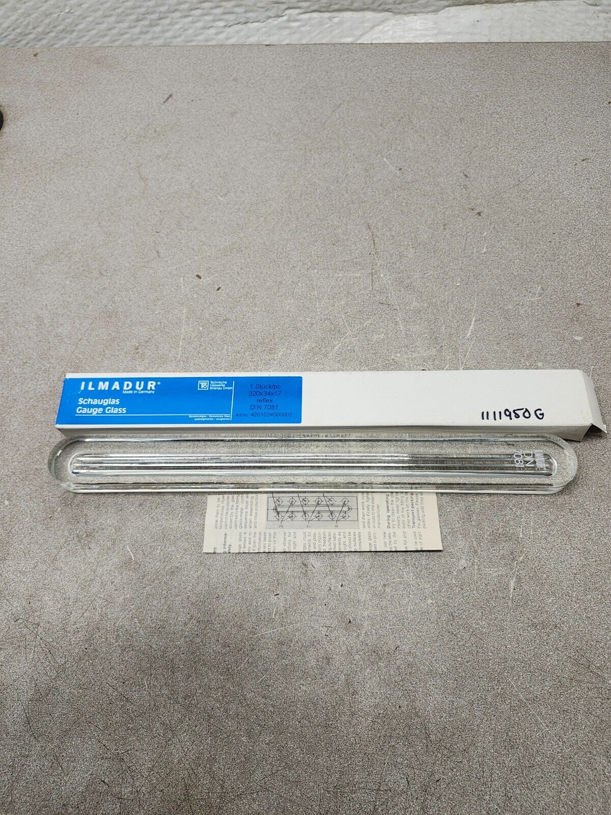 NEW IN BOX LOT OF 10 Ilmadur Schauglas/Gauge Glass 461024000002