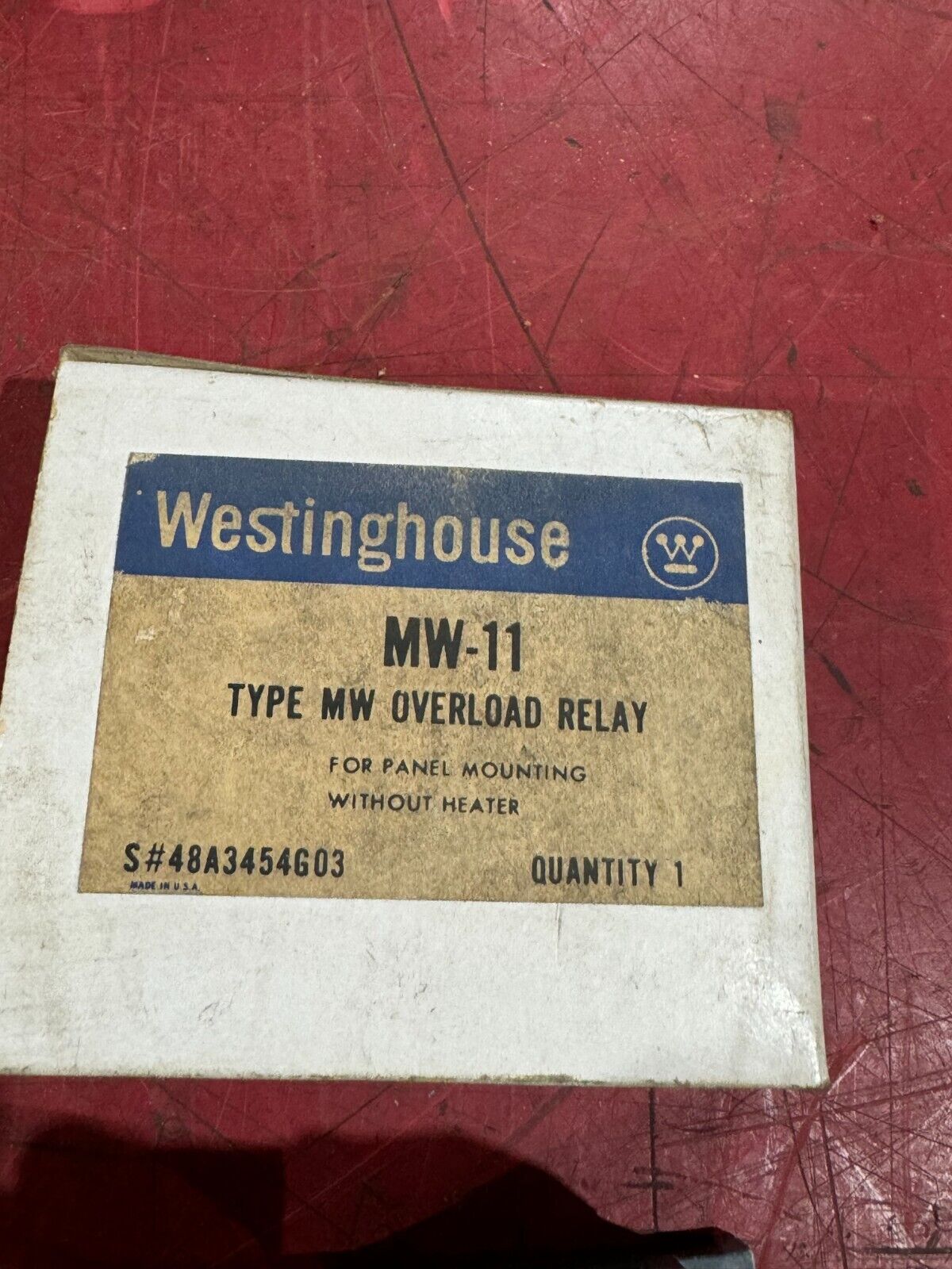 NEW IN BOX WESTINGHOUSE OVERLOAD RELAY MW11