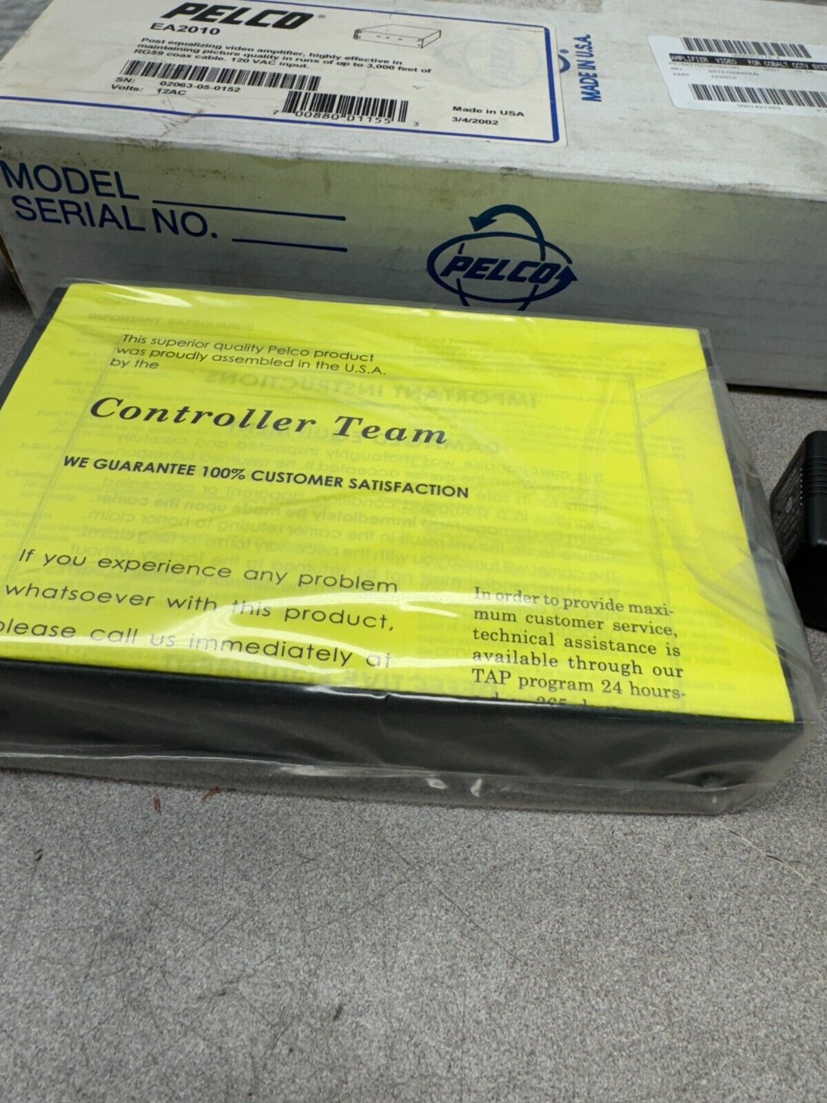 NEW IN BOX PELCO EQUALIZING AMPLIFIER EA2010