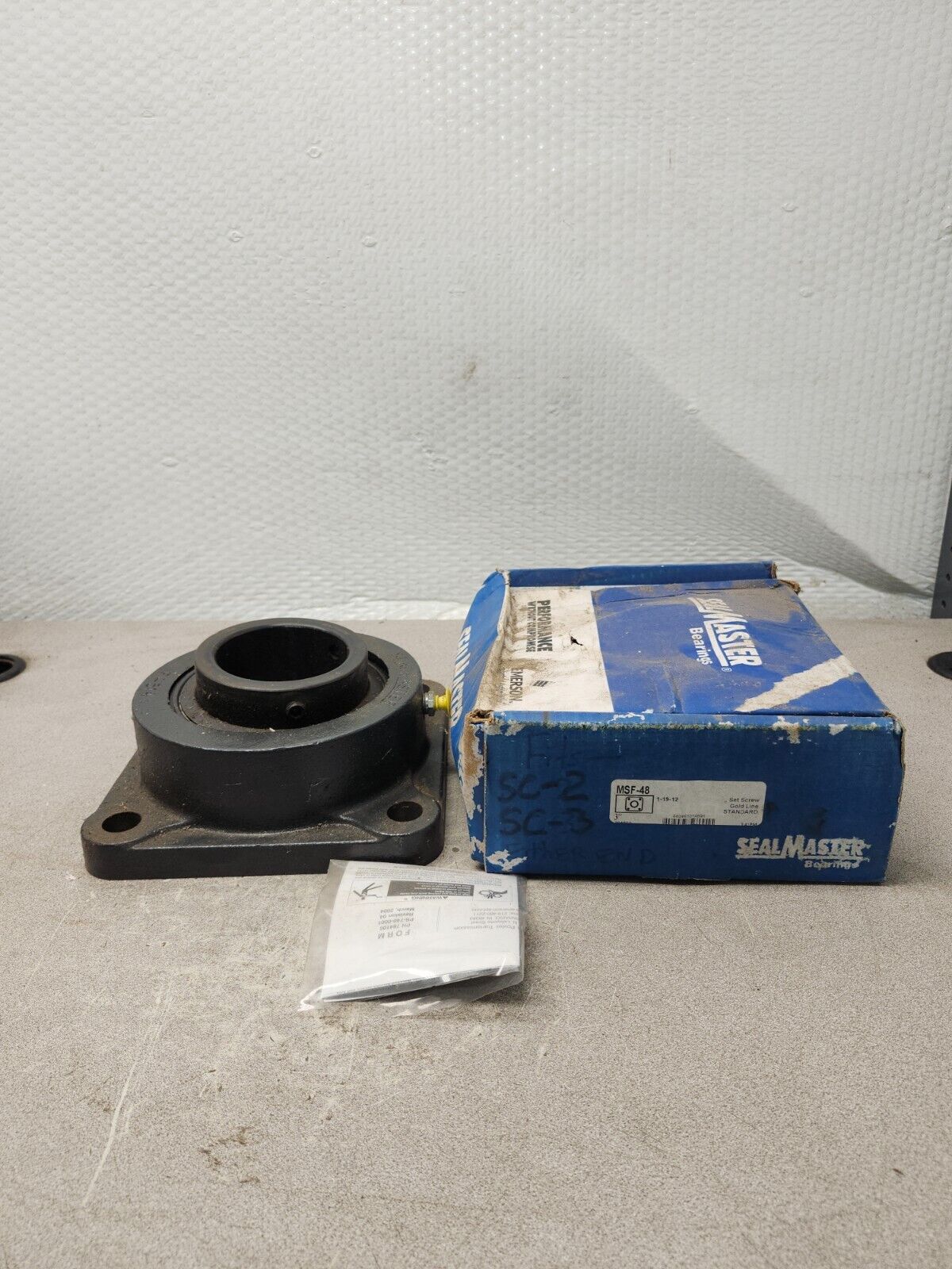 NEW IN BOX SEALMASTER 4-BOLT FLANGE BEARING 3" MSF-48