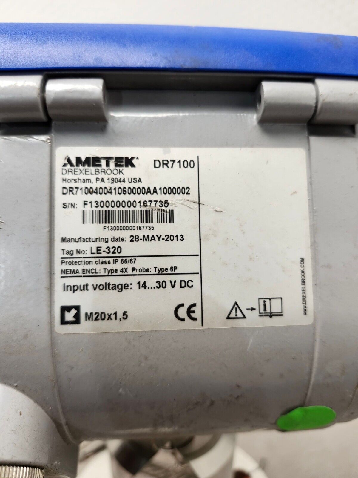 NEW NO BOX AMETEK RADAR LEVEL TRANSMITTER DR7100