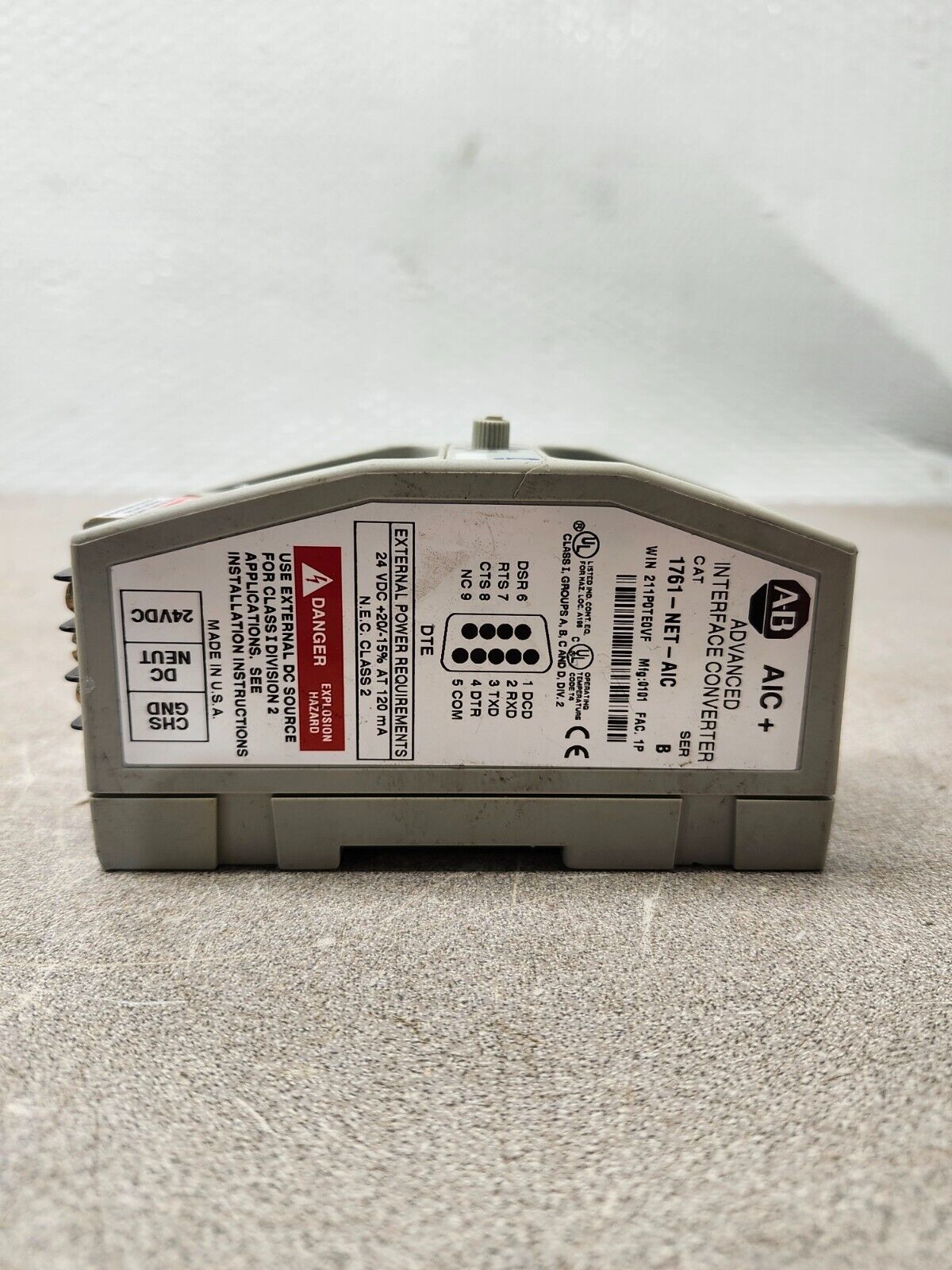 USED ALLEN BRADLEY INTERFACE CONVERTER 1761-NET-AIC