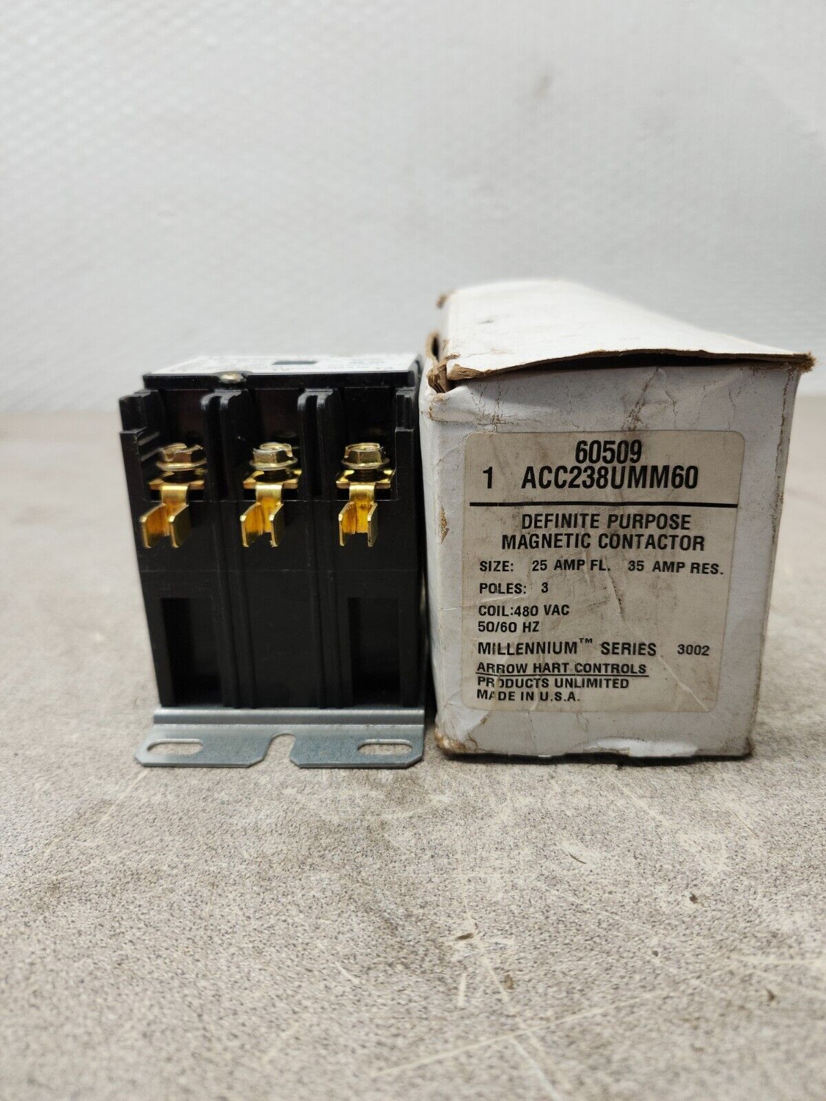 NEW IN BOX ARROW HART DEFINITE PURPOSE MAGNETIC CONTACTOR 60509 ACC238UMM60