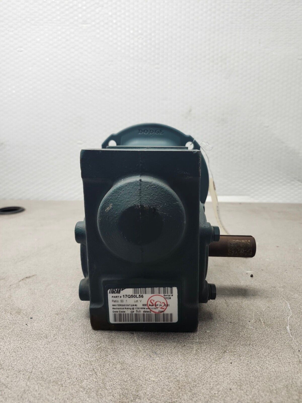 NEW SURPLUS DODGE TIGEAR2 GEAR REDUCER 50:1 RATIO 17Q50L56