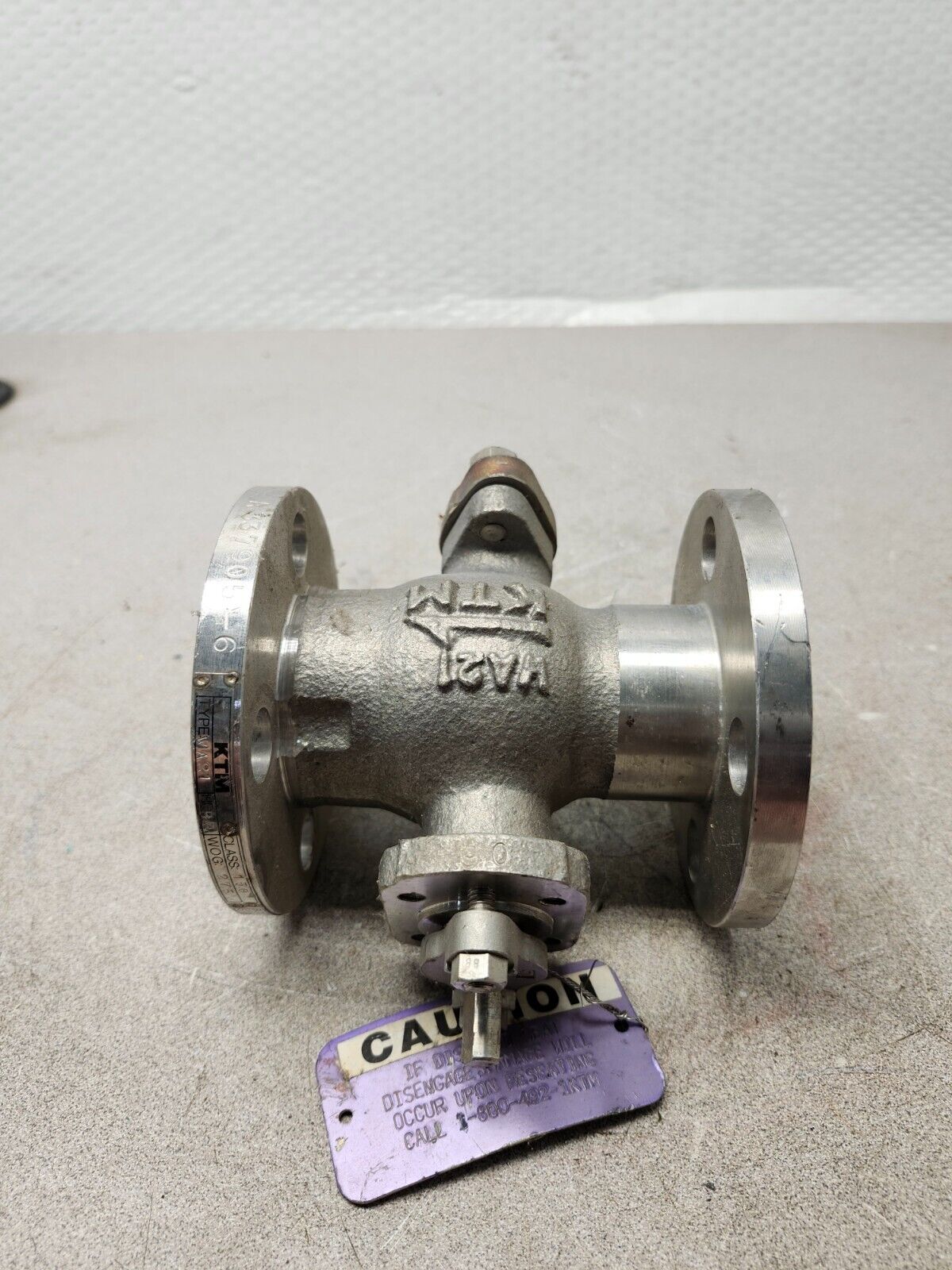 USED KTM BALL VALVE STAINLESS STEEL CLASS 150 CF8M 1-150 WA21F-32RP