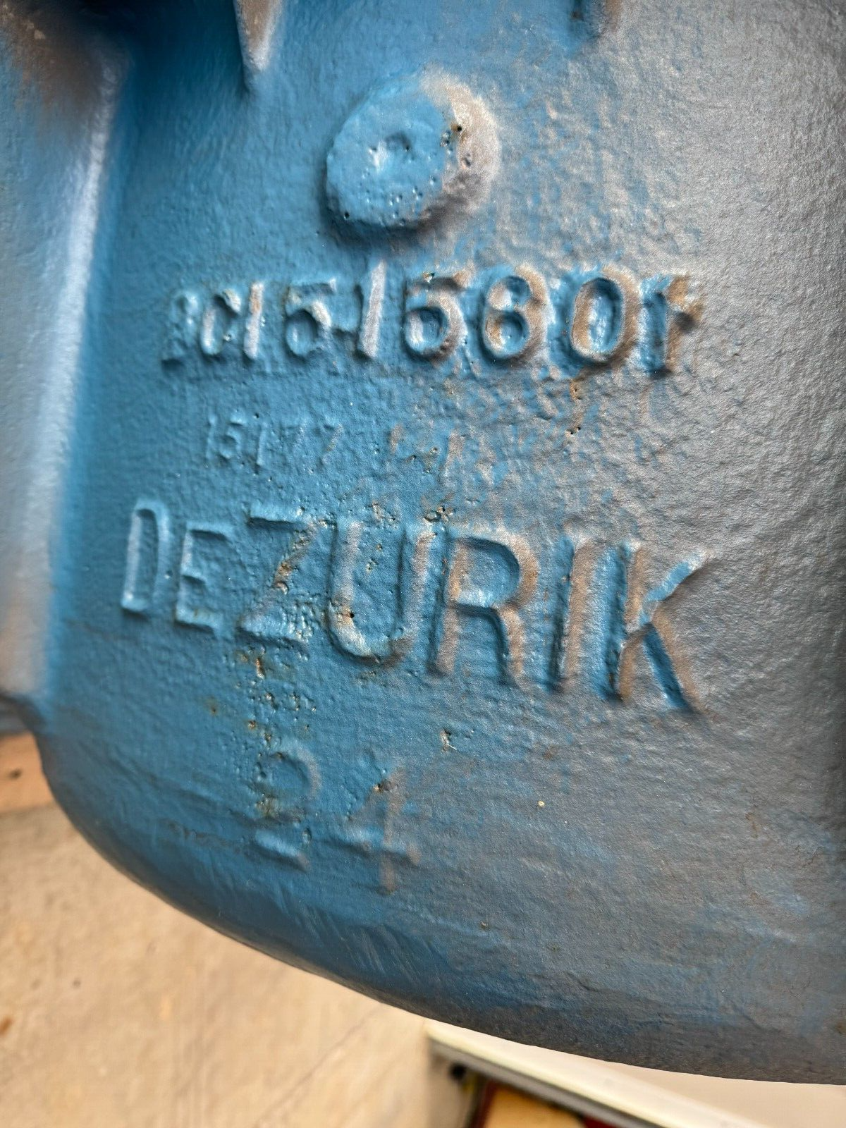 NEW DEZURIK 24" PLUG VALVE CS BODY 285CWP CI PLUG PEC STYLE 9628209R003