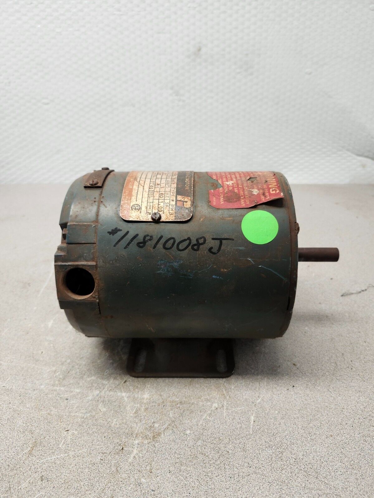 USED RELIANCE A.C. Motor 3PH, 60HZ, 1/4HP, 230/460V P48H1302M