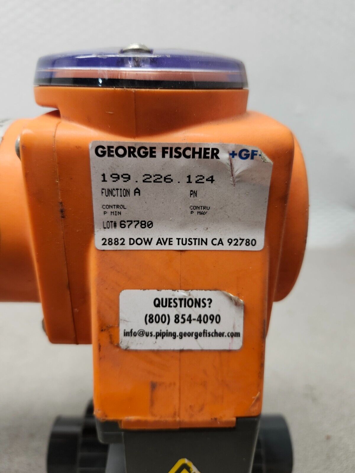 USED GEORG FISCHER +GF+ Actuated Valve 199.266.124 FUNCTION A