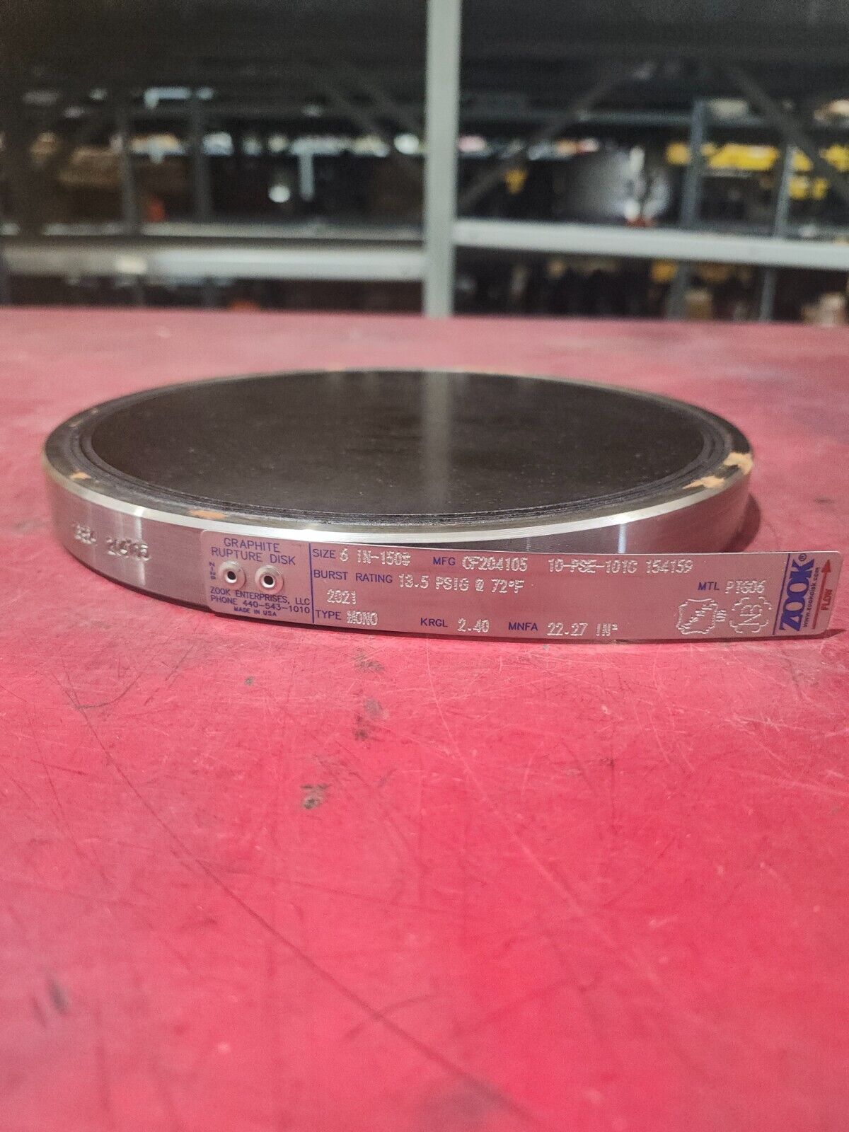 NEW IN BOX ZOOK GRAPHITE RUPTURE DISK CF204105 10-PSE-101C 154159 6 IN-150#