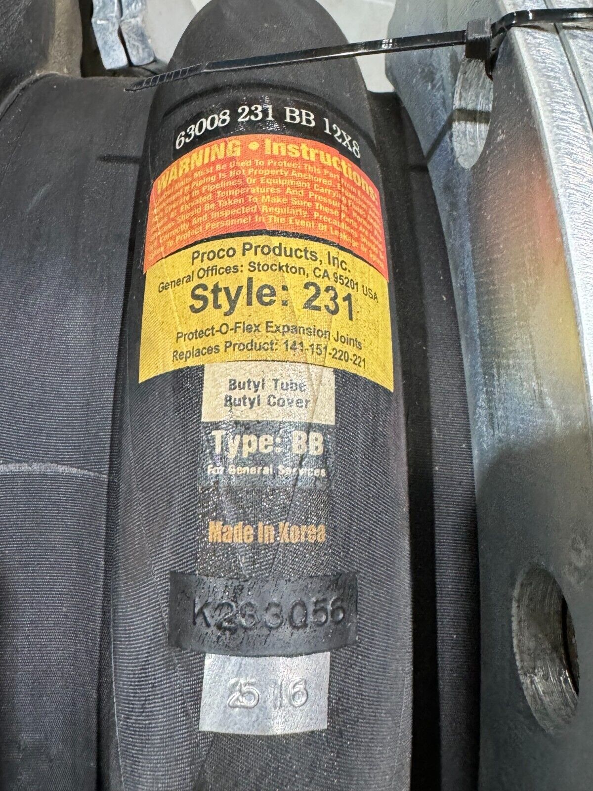 NEW PROCO 12" X 8" TYPE BB EXPANSION JOINT STYLE 231