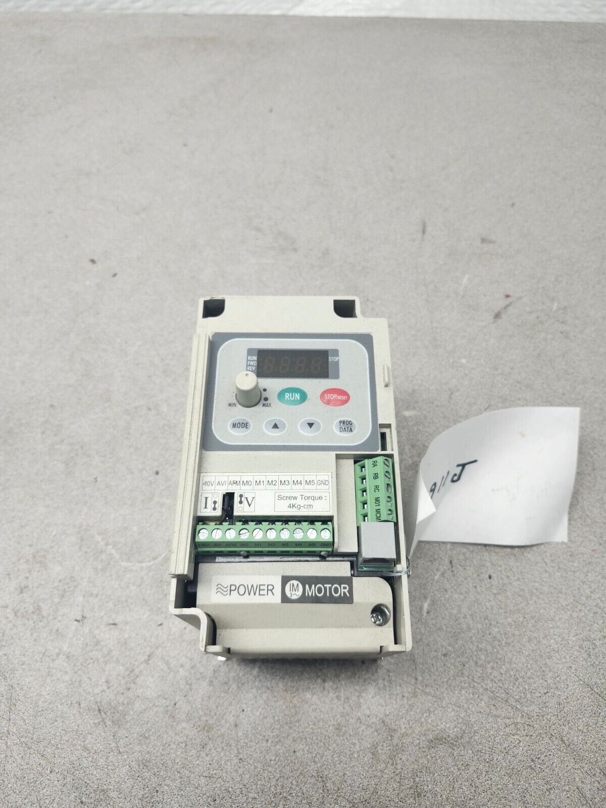 USED Delta Variable Frequency Drive 1 Phase 100-120V 50/60Hz 9.0 Amp VFD004S11B