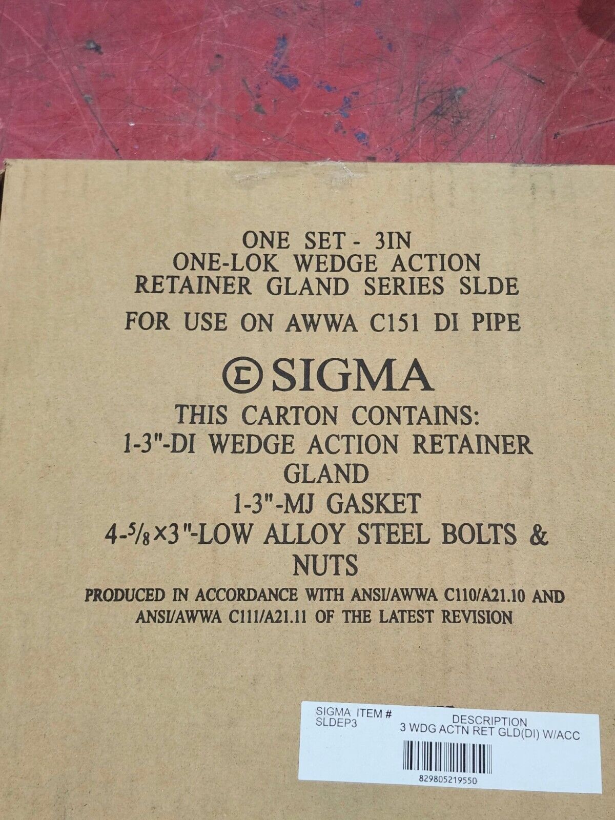 NEW IN BOX SIGMA DUCTILE IRON ACCESSORY SLDEP3