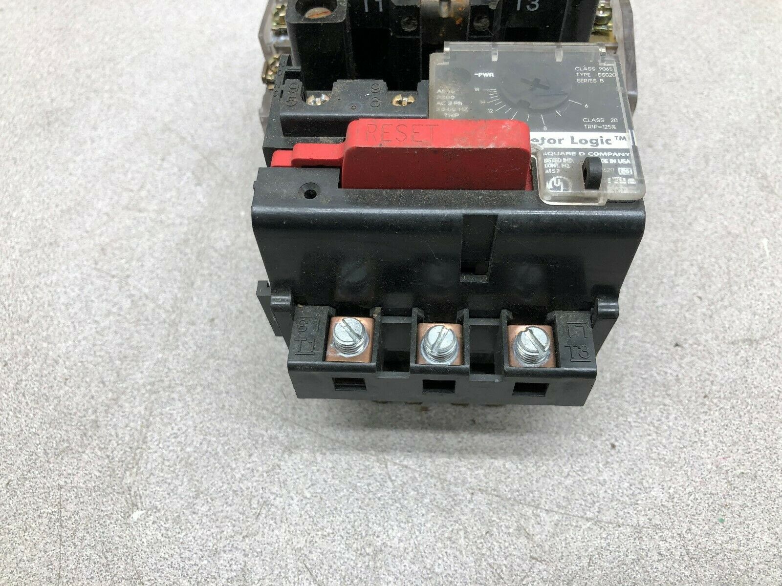 USED SQUARE D SIZE 1 10 HP 120 VAC COIL 600 VAC MAX 8536 SC03 H200S