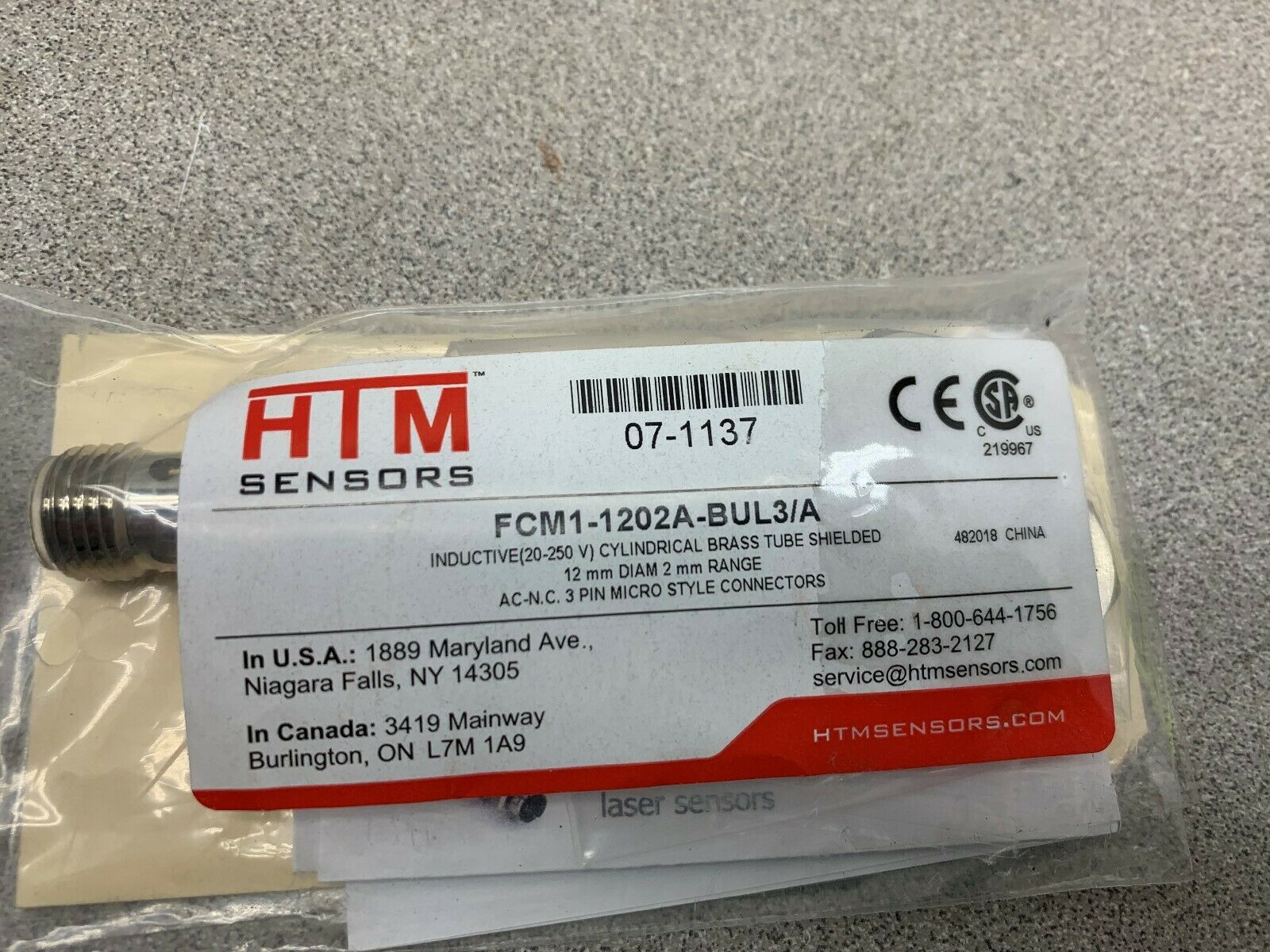 NEW NO BOX HTM SENSOR FCM1-1202A-BUL3/A