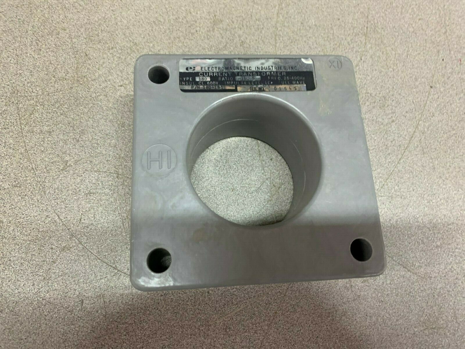 NEW NO BOX ELECTROMAGNETIC INDUSTRIES CURRENT TRANSFORMER 180-151