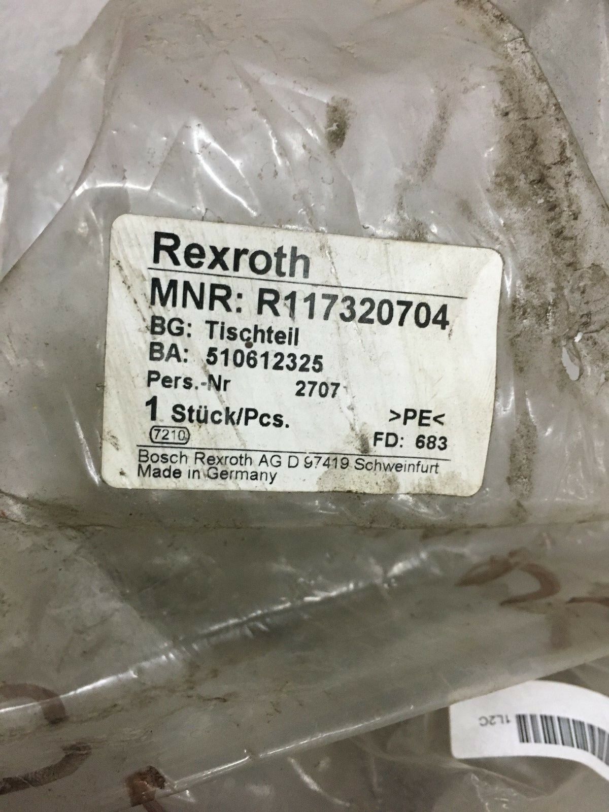 NEW NO BOX REXROTH HYDRAULIC LINEAR CARTRIDGE R117320704