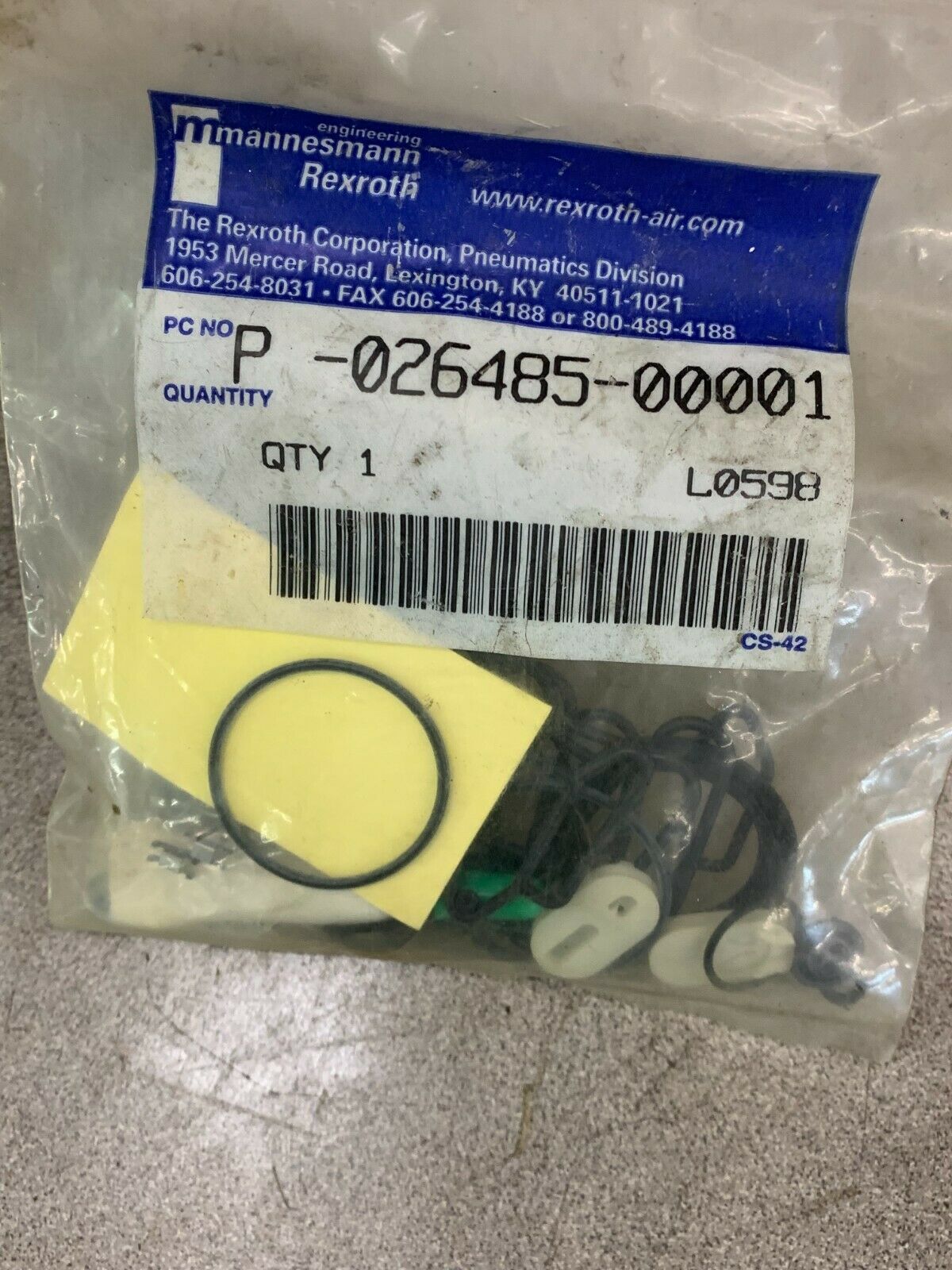 NEW IN BAG REXROTH REPAIR KIT P-026485-00001