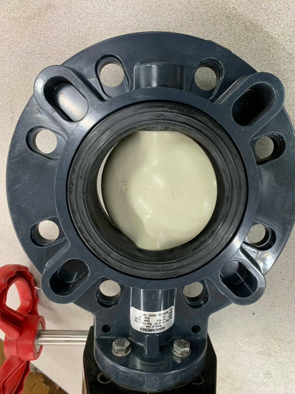 NEW NO BOX ASAHI 4" PVC/PP/NITRILE Butterfly Valve Gear OPERATOR 173721040