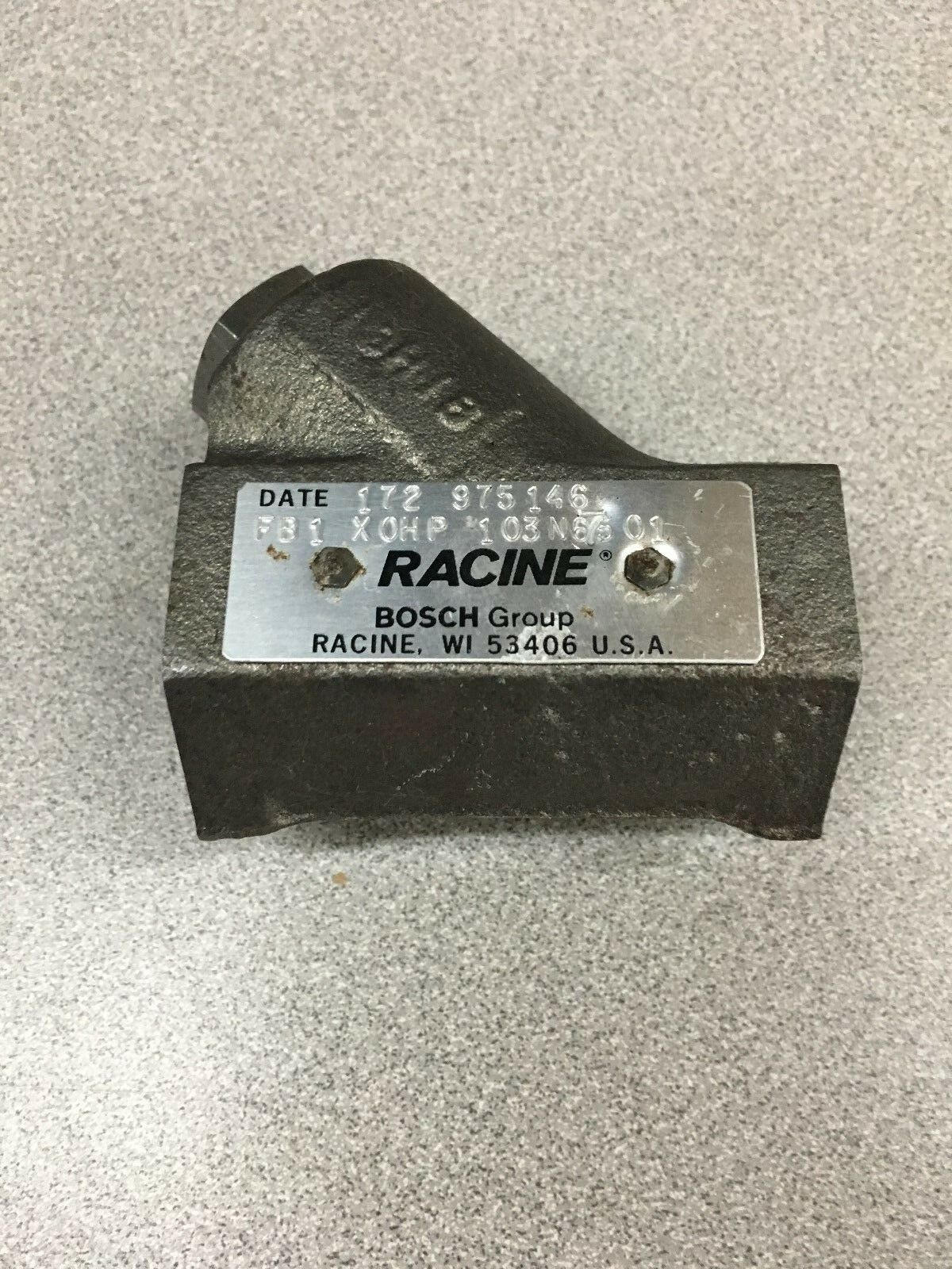 NEW BOSCH RACINE HYDRAULIC CHECK VALVE FB1 X0HP 103N675 01