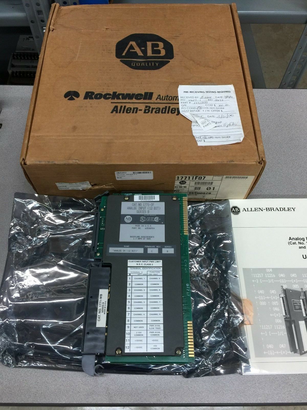 NEW IN BOX ALLEN-BRADLEY ANALOG INPUT MODULE 1771-IF07 SERIES B