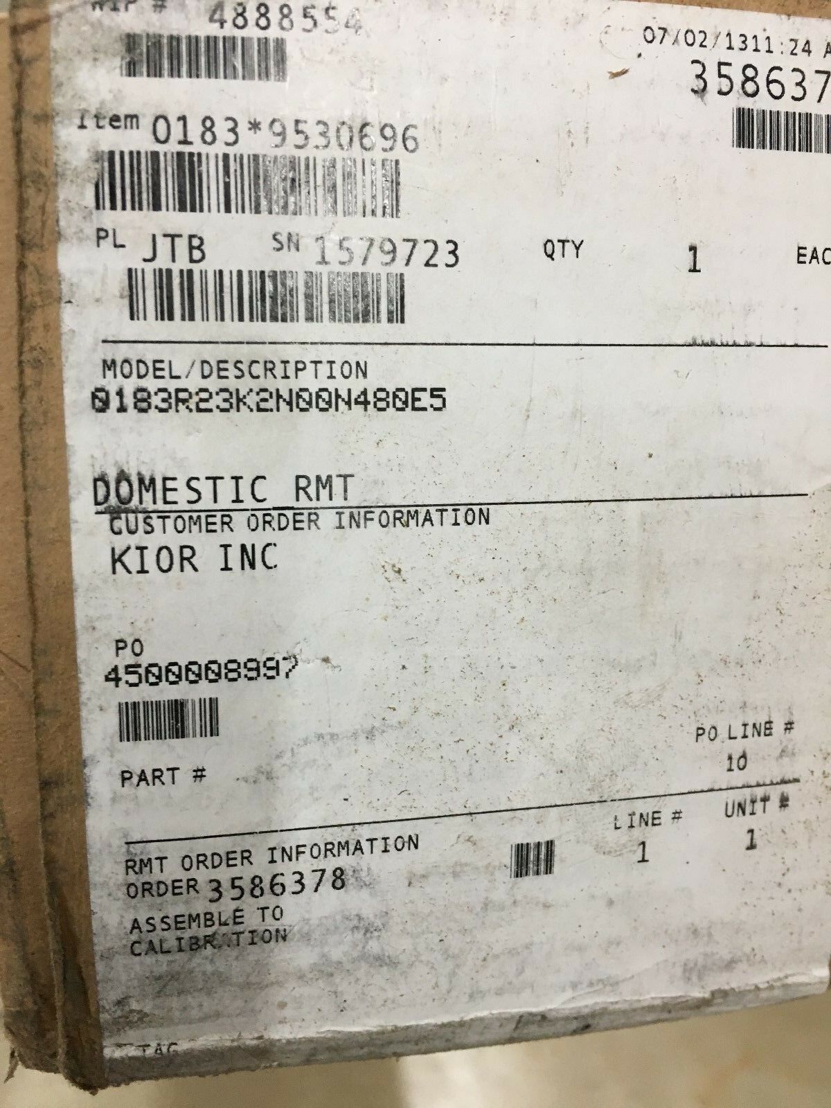 NEW IN BOX ROSEMOUNT THERMOCOUPLE 0183R23K2N00N480E5