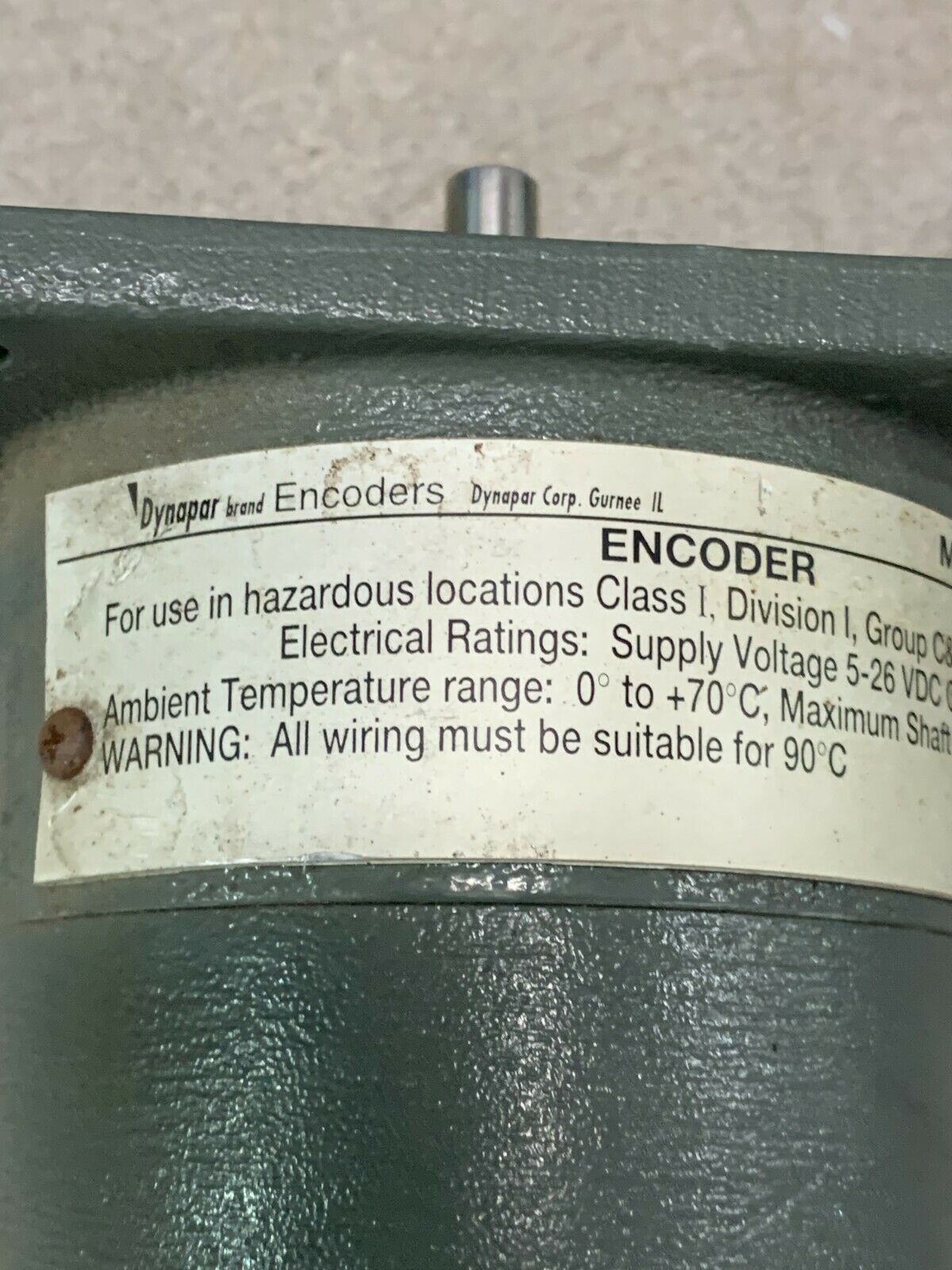 USED DYNAPAR ENCODER X25102405405