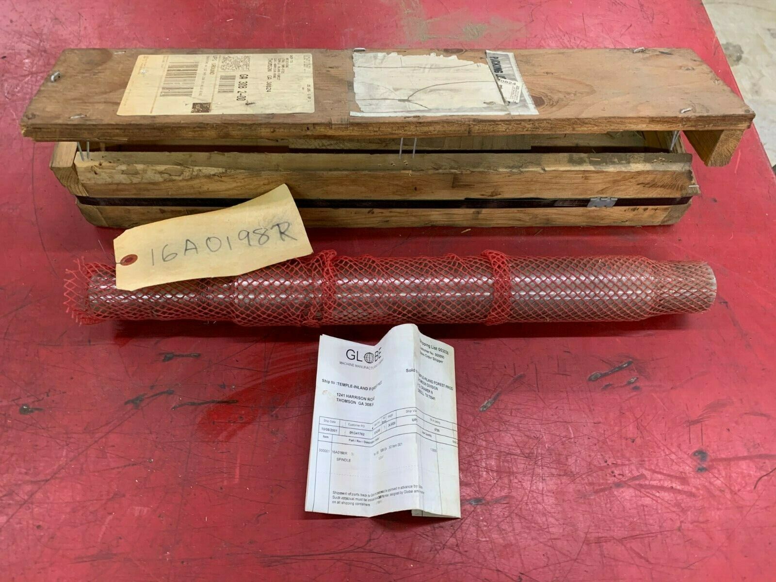 NEW GLOBE MACHINE SPINDLE 16A0198R