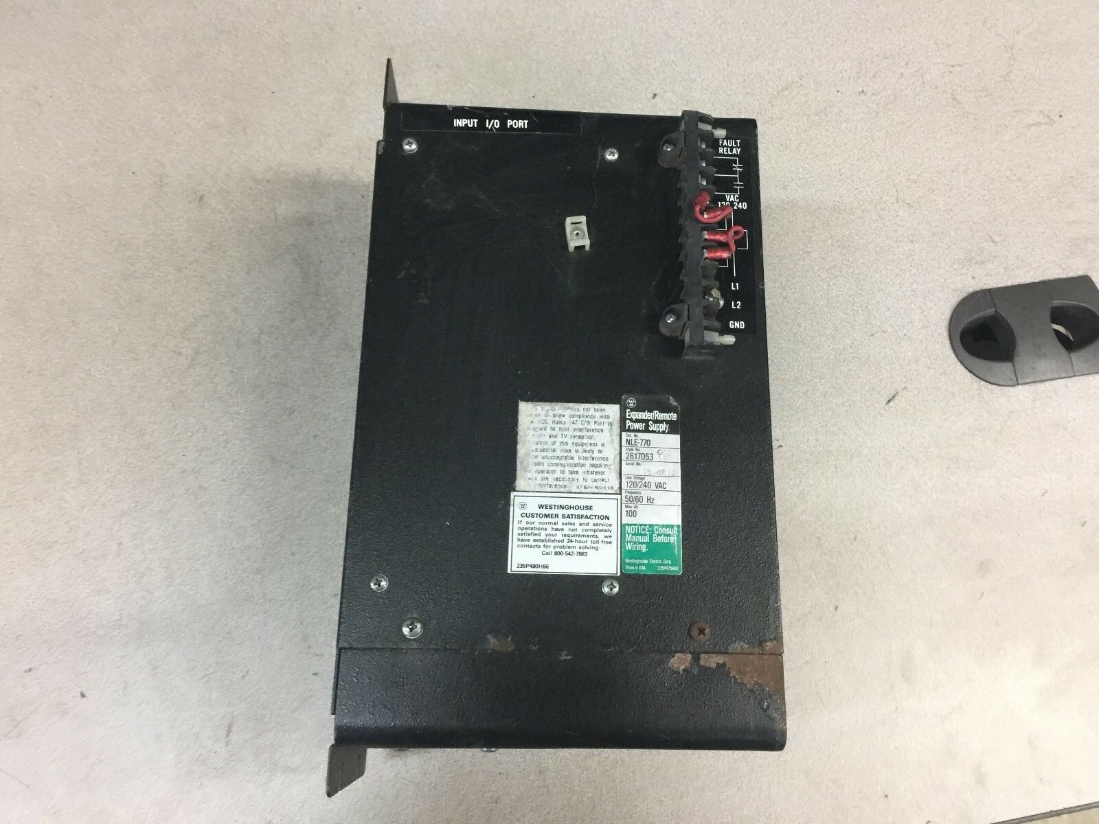 USED WESTINGHOUSE REMOTE POWER SUPPLY NLE-770