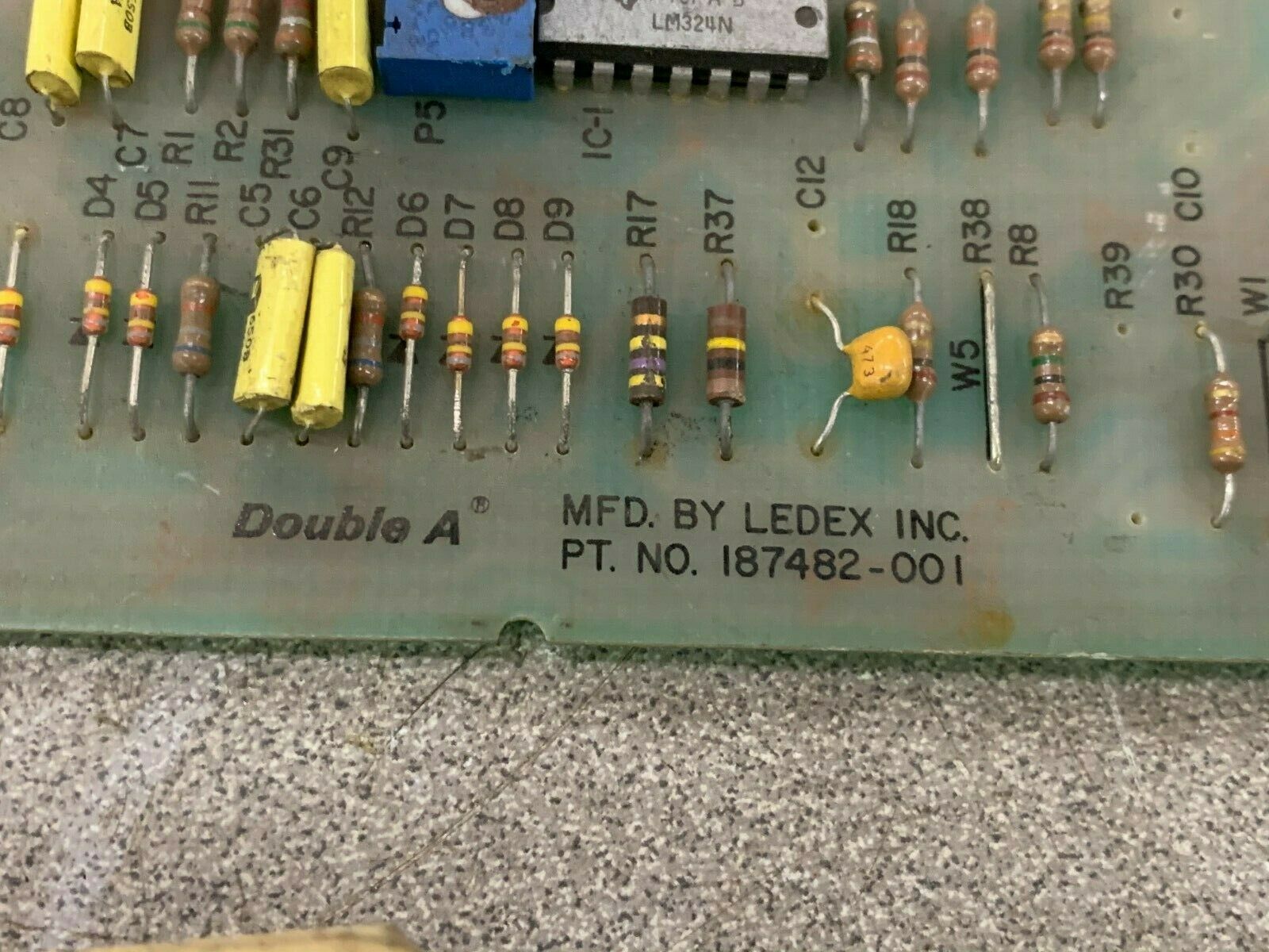 USED DOUBLE A LEDEX CIRCUIT BOARD 187482-001