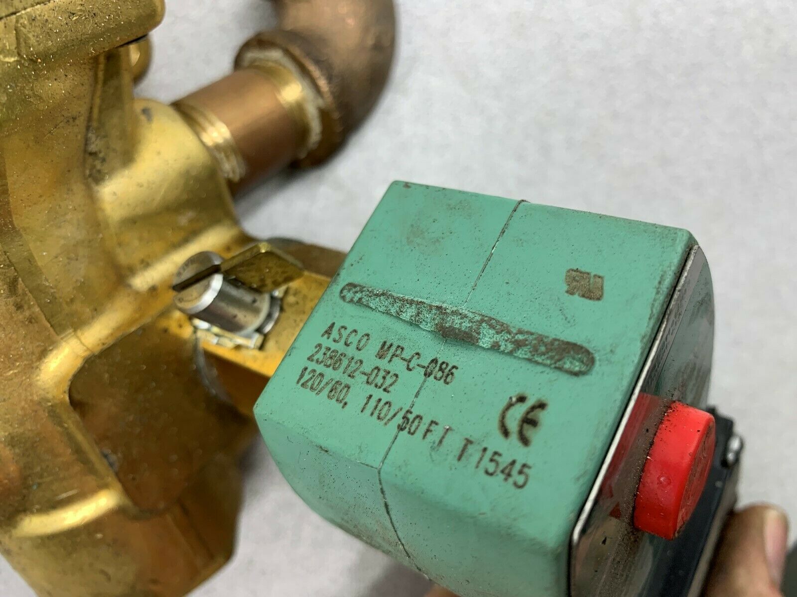 USED ASCO RED HAT 1/2" PIPE SOLENOID VALVE SK-1955-75