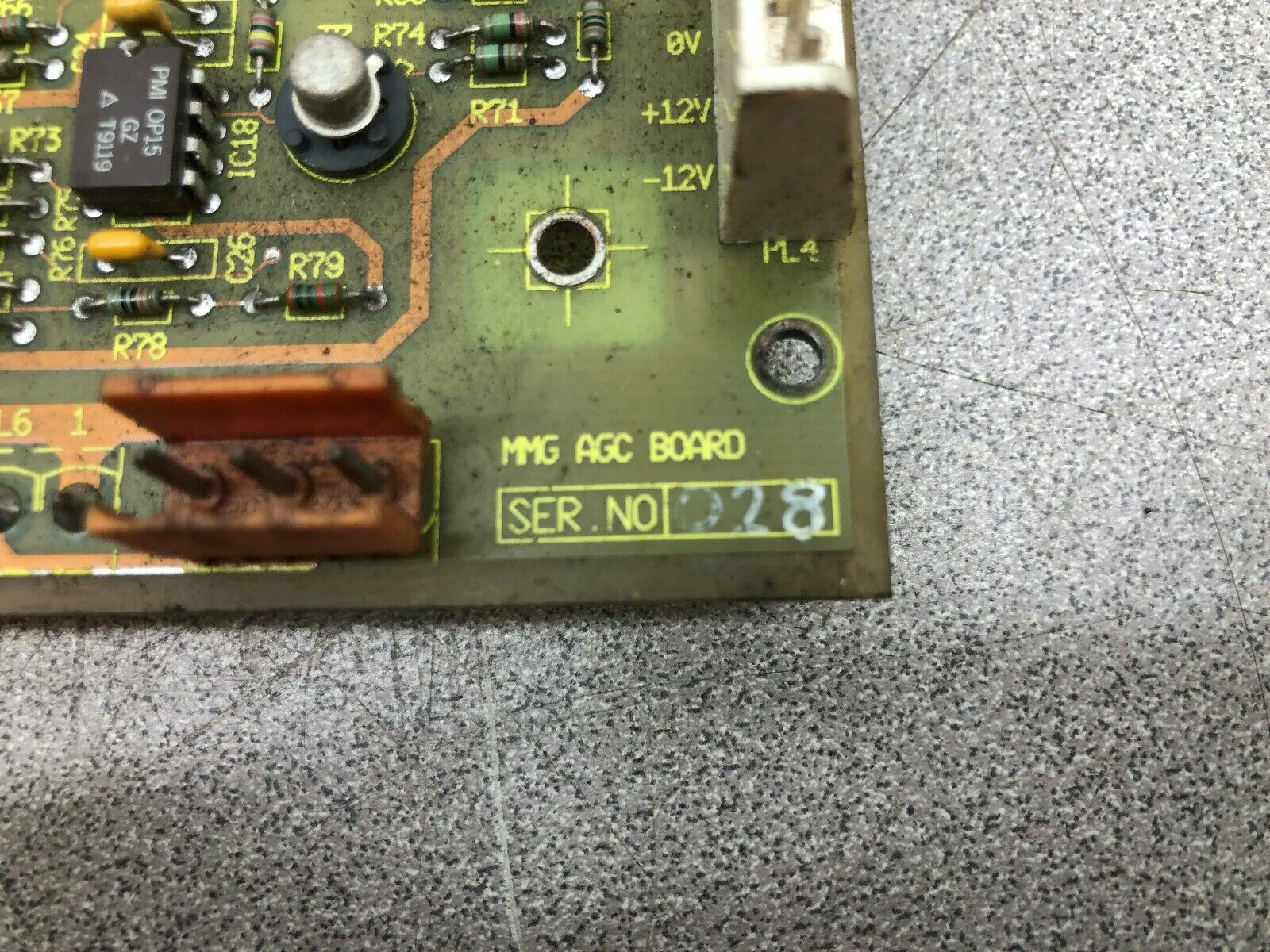 USED PRESSTECH MMG AGC SCANNER CONTROL BOARD 7606-2760