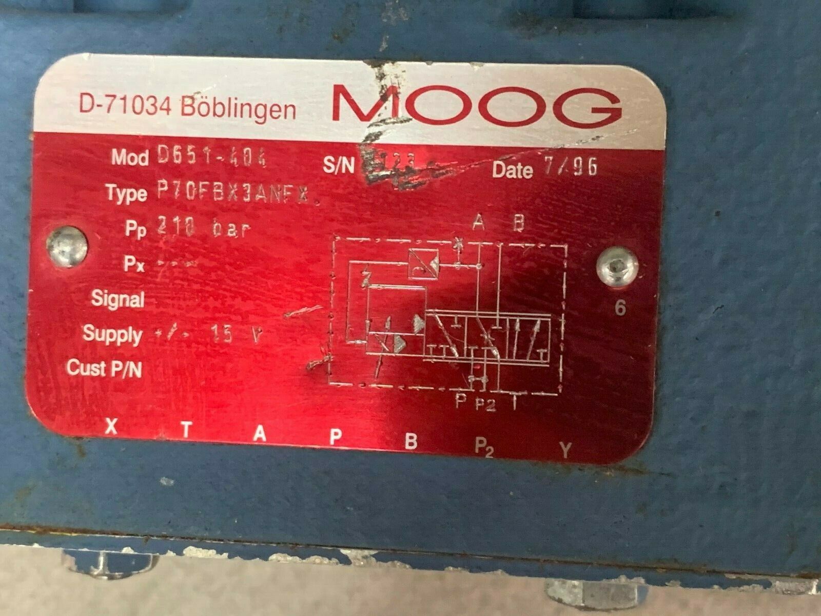 REMANUFACTURED MOOG D651-404 HYDRAULIC SERVO VALVE P70FBX3ANFX