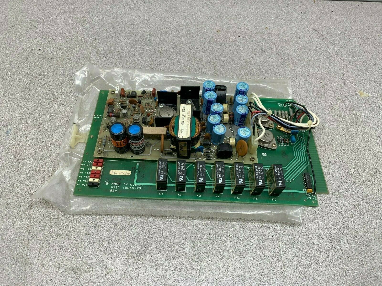 NEW NO BOX WESTINGHOUSE PC BOARD POWER SUPPLY ASSEMBLY 1504D72G01