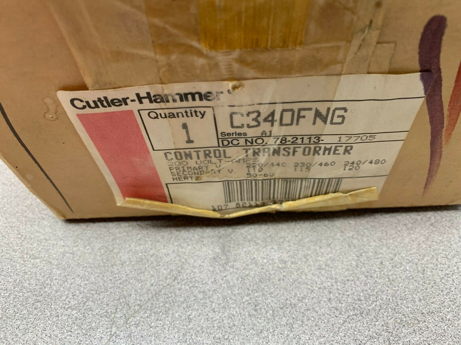 NEW IN BOX CUTLER-HAMMER CONTROL TRANSFORMER C340FNG