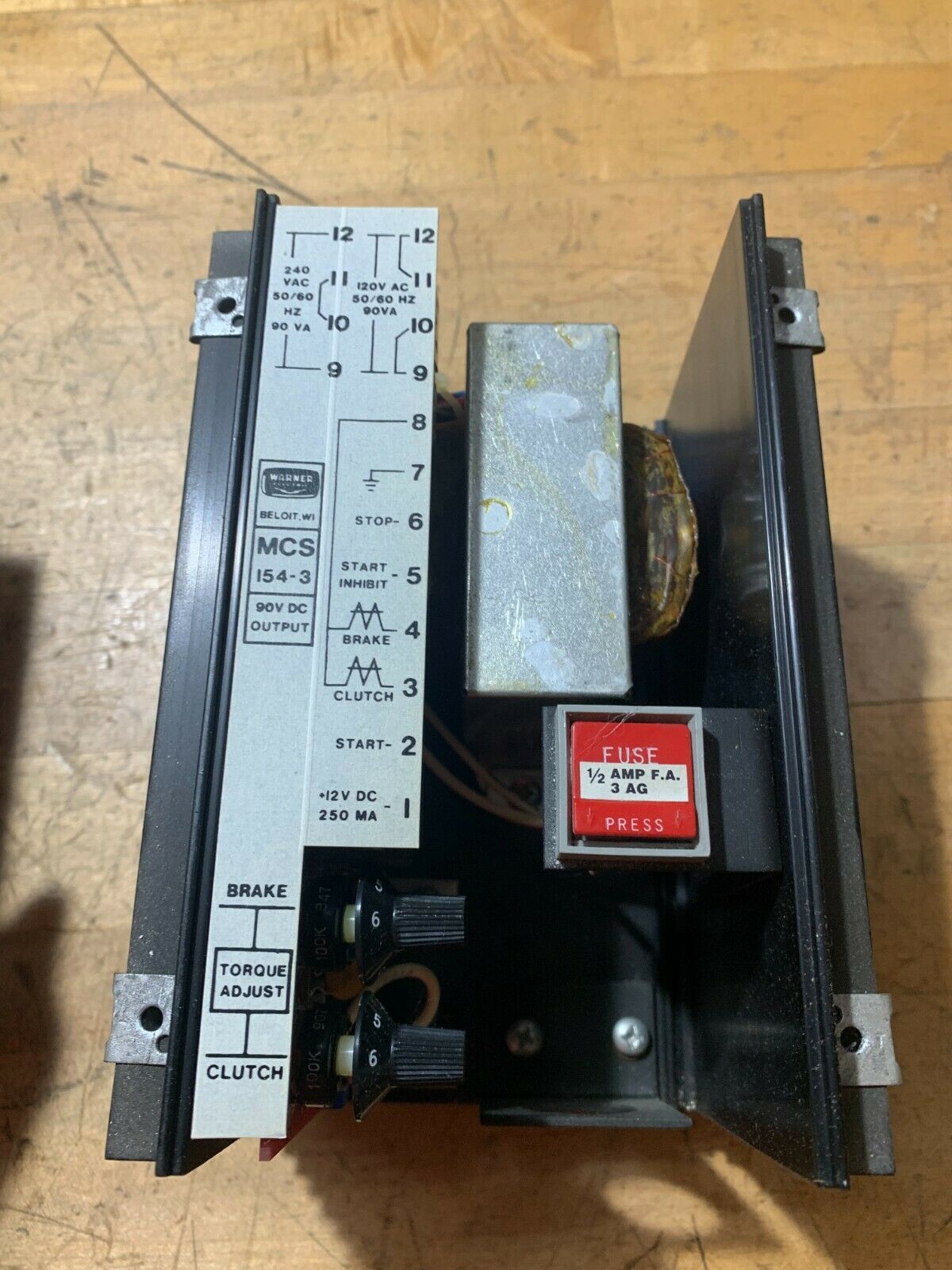 USED WARNER ELECTRIC POWER SUPPLY MCS 154-3