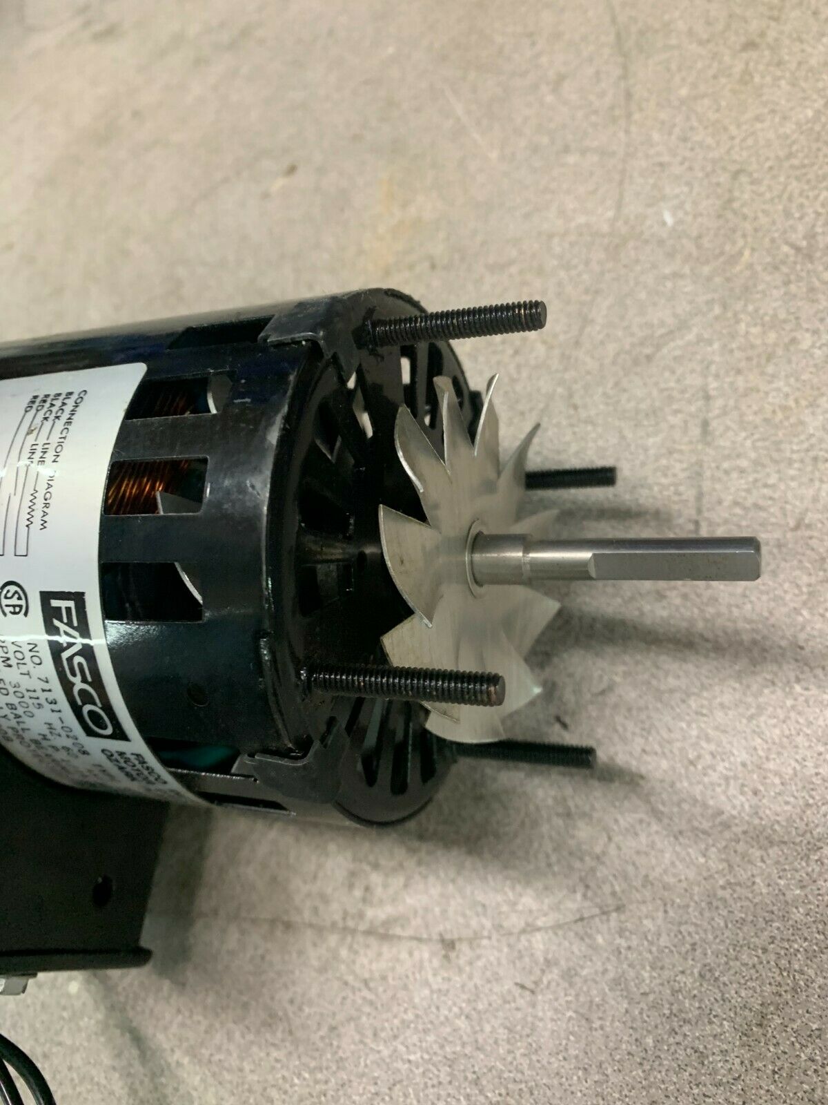 NEW NO BOX FASCO 7131-0208 MOTOR 1/16HP 3000RPM 115V. TYPE U31EB2