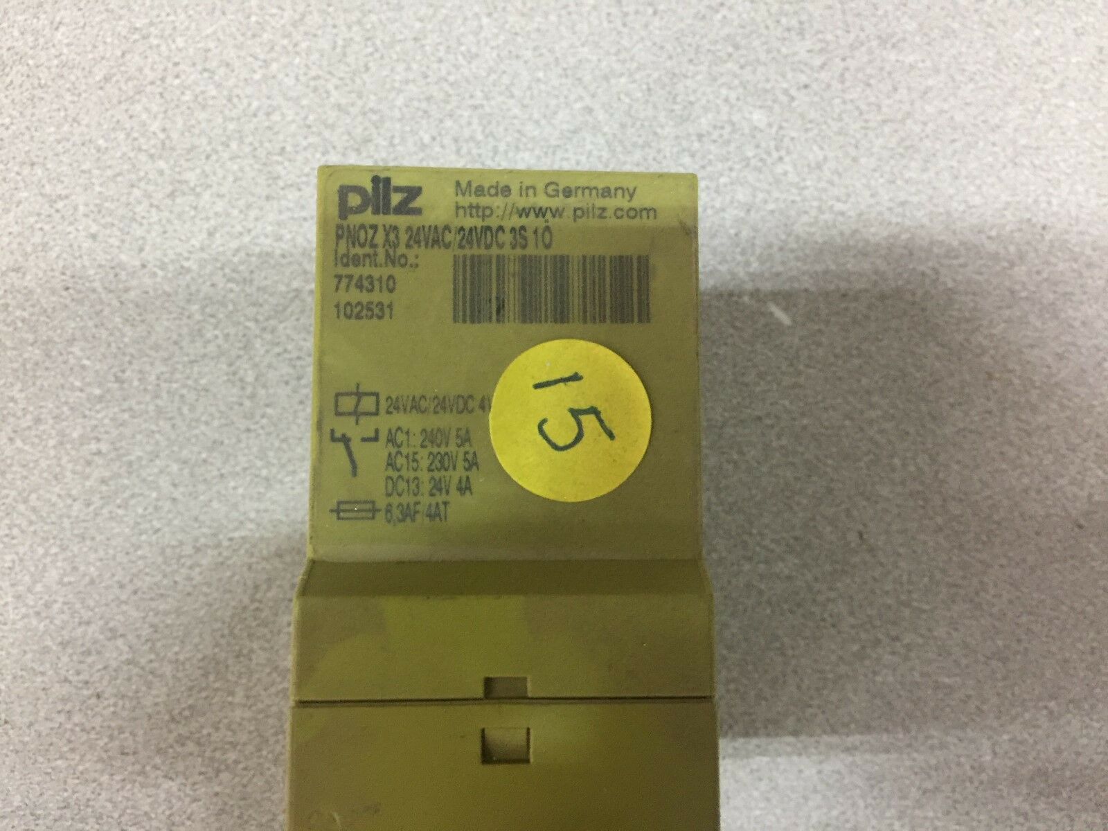 USED PILZ 24V RELAY PNOZ X3 24VAC/24VDC 3S 10