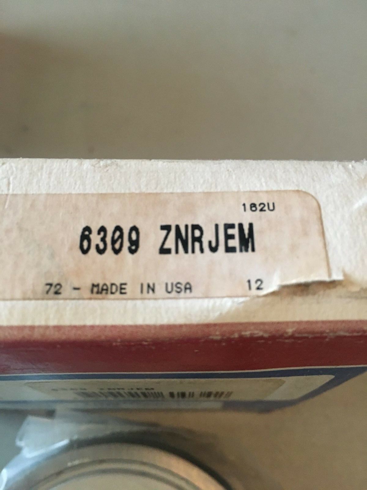 NEW IN BOX SKF BEARING 6309 ZNRJEM