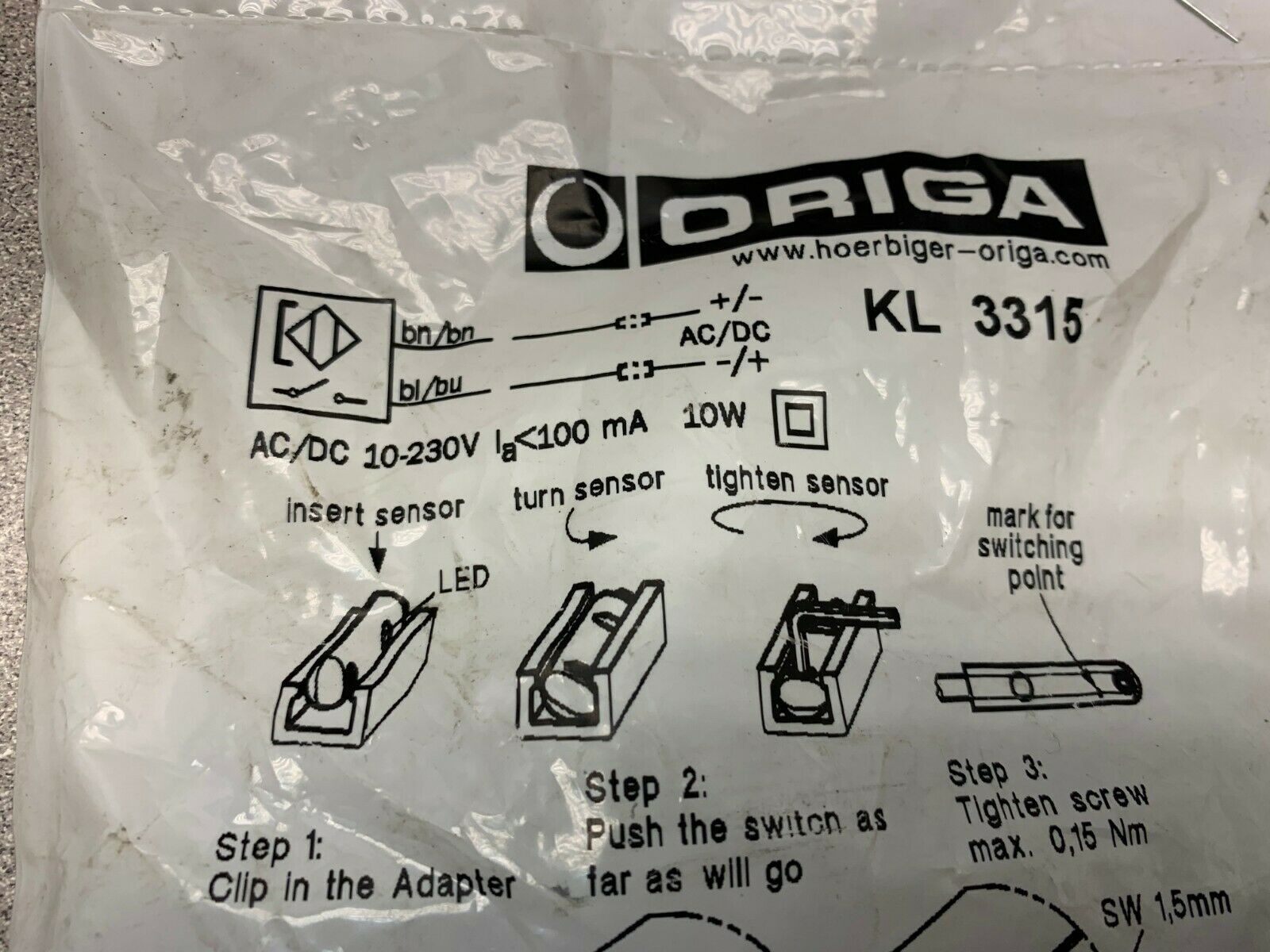 NEW IN PACKAGE ORIGA SWITCH KL3315