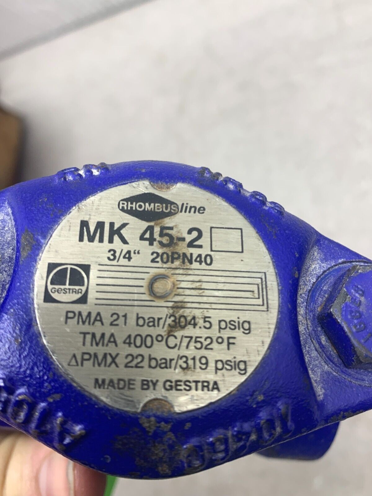 USED RHOMBUS LINE GESTRA MK 45-2 STEAM TRAP 3/4" 20PN40