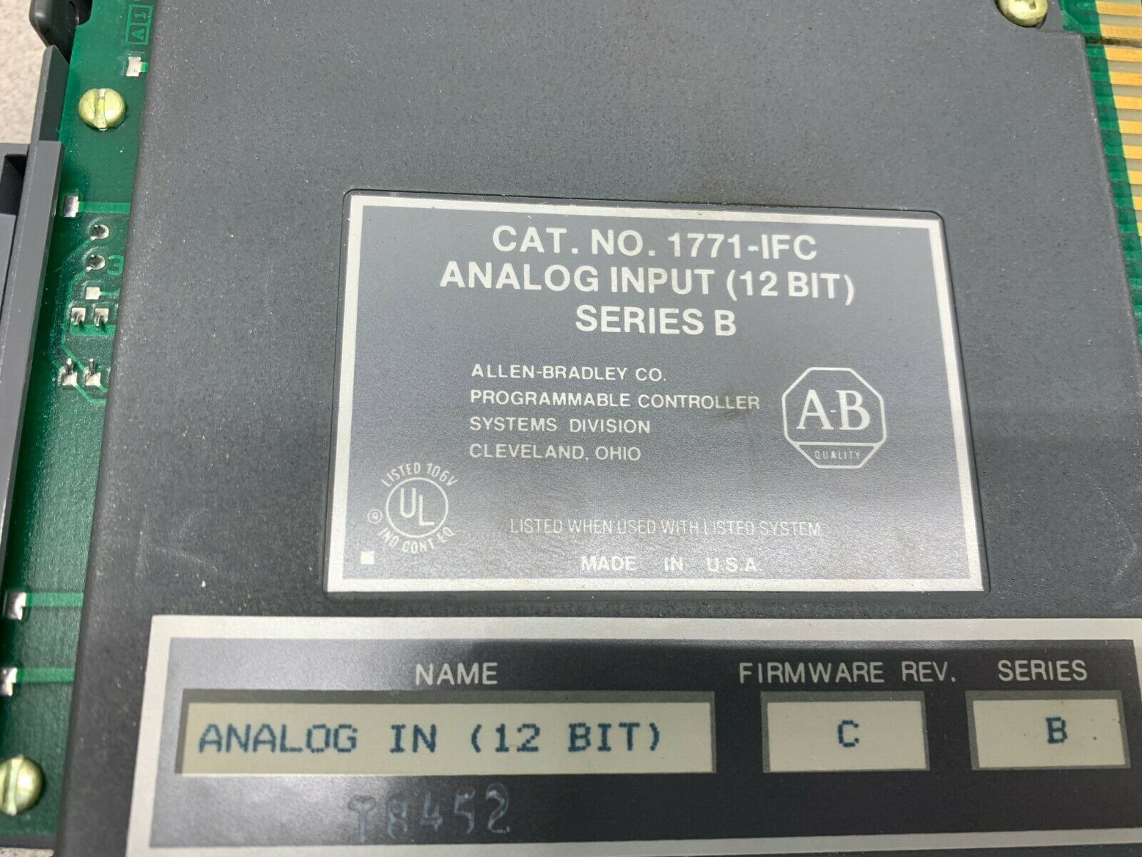 NEW NON-ORGINAL BOX ALLEN-BRADLEY PLC-5 ANALOG INPUT MODULE 1771-IFC SERIES B