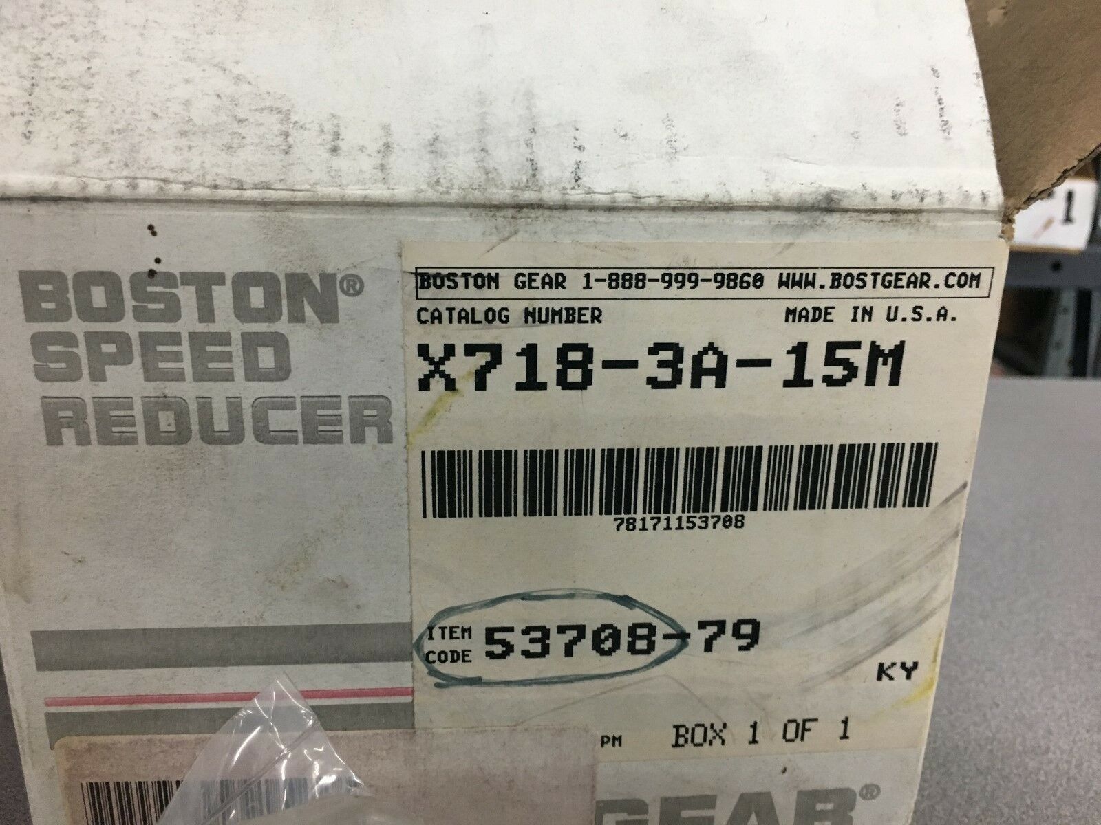 NEW IN BOX BOSTON GEAR SPEED REDUCER REBUILD KIT X718-3A-15M