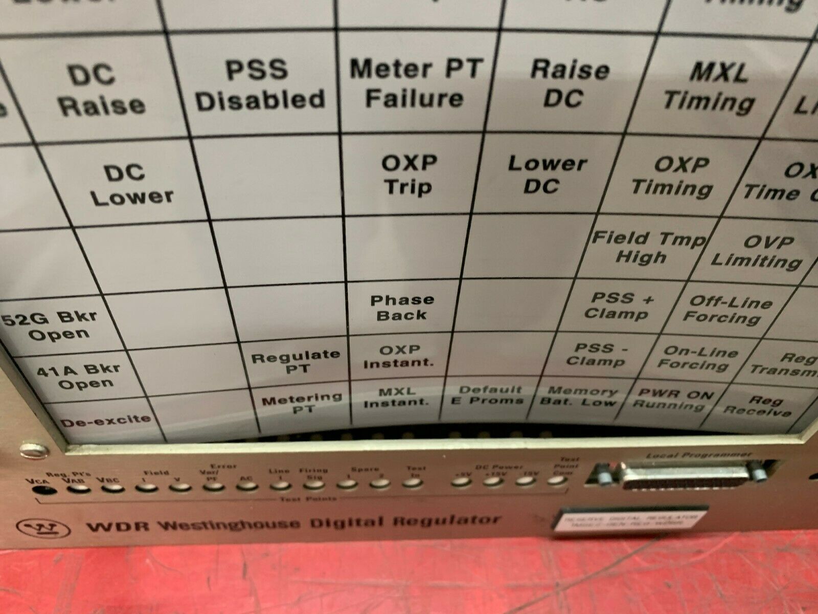 USED WESTINGHOUSE WDR RESERVE DIGITAL VOLTAGE REGULATOR 5D27806G03