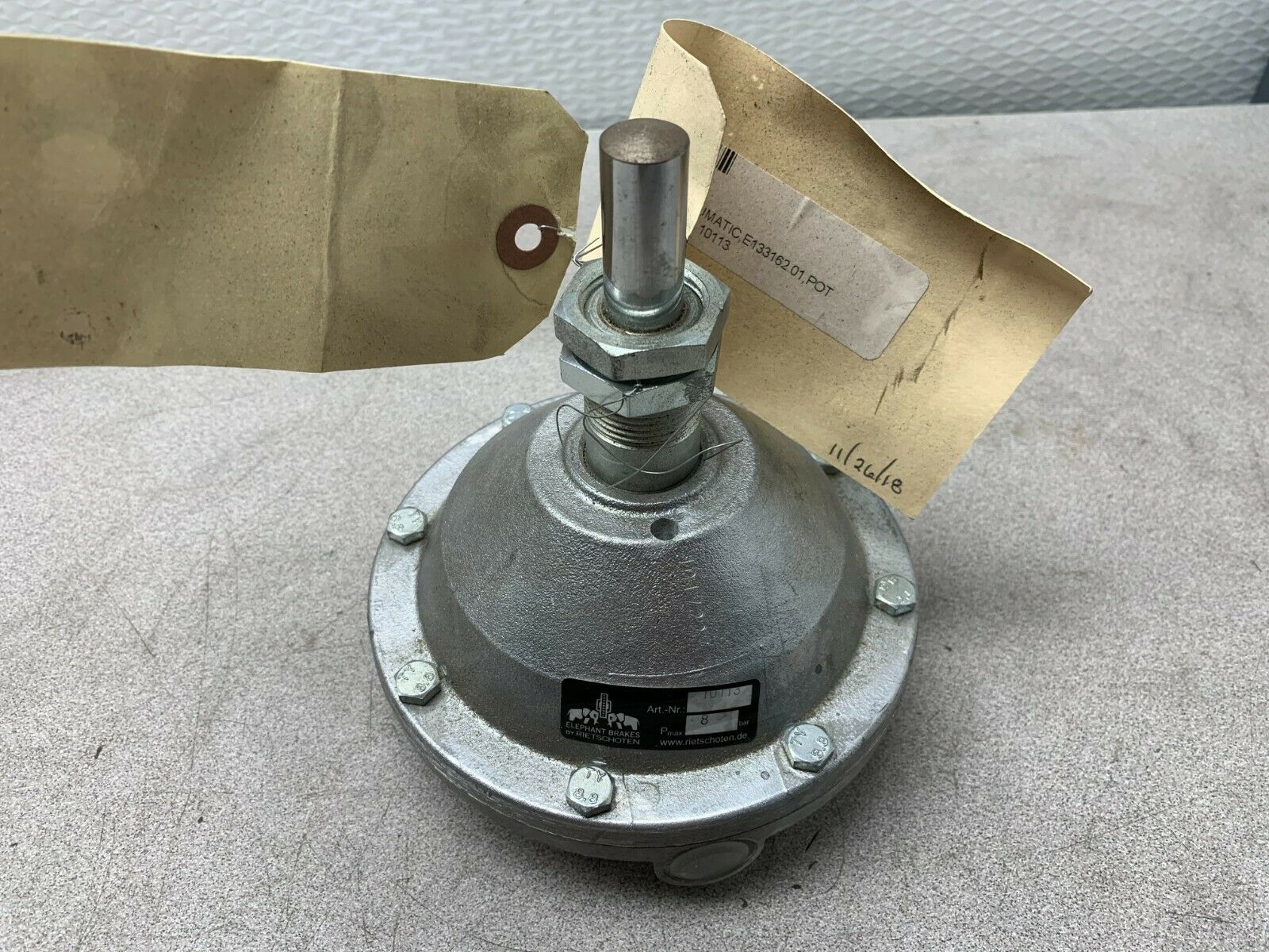 NEW NO BOX RIETSCHOTEN DIEFFENBACHER 10113 PNEUMATIC THRUSTER ZE-1331-62-00-01