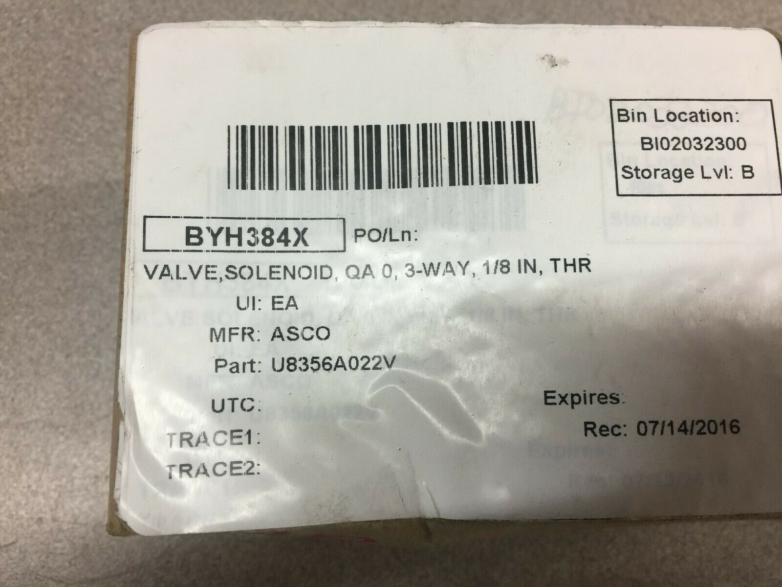 NEW IN BOX ASCO 1/8" 24 VDC 45PSI THREE WAY SOLENOID VALVE U8325B32V