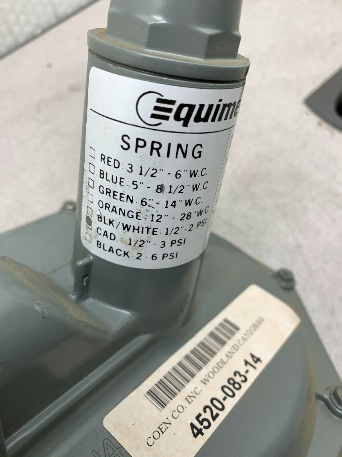 NEW NO BOX COEN PRESSURE REGULATOR 4520-083-14